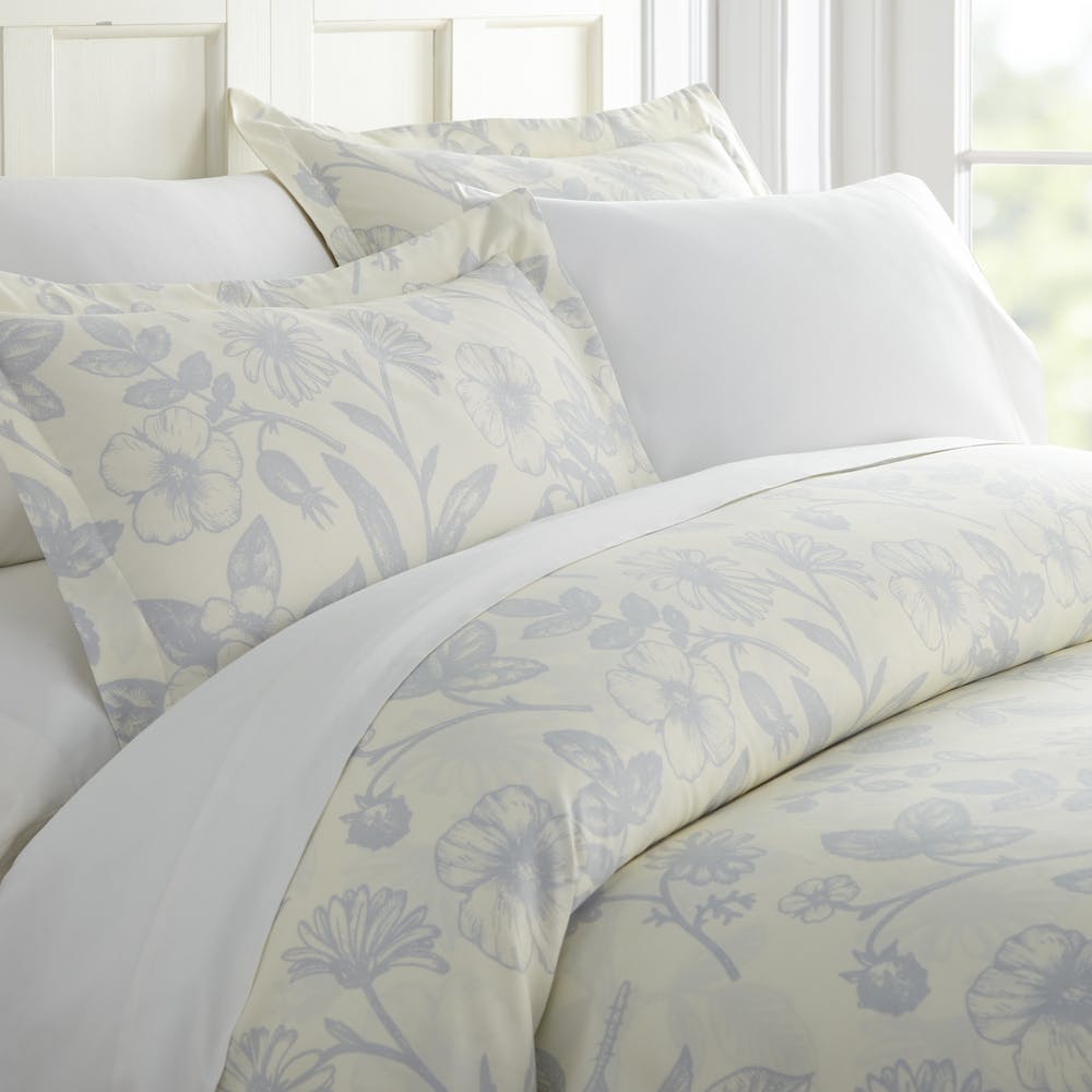 Duvet Cover Sets - Blue Garden King 3 Piece 3