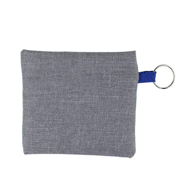 4-1/2" W x 4-1/2" H "CAPRI" Heathered Gray Zipper Pouch 27