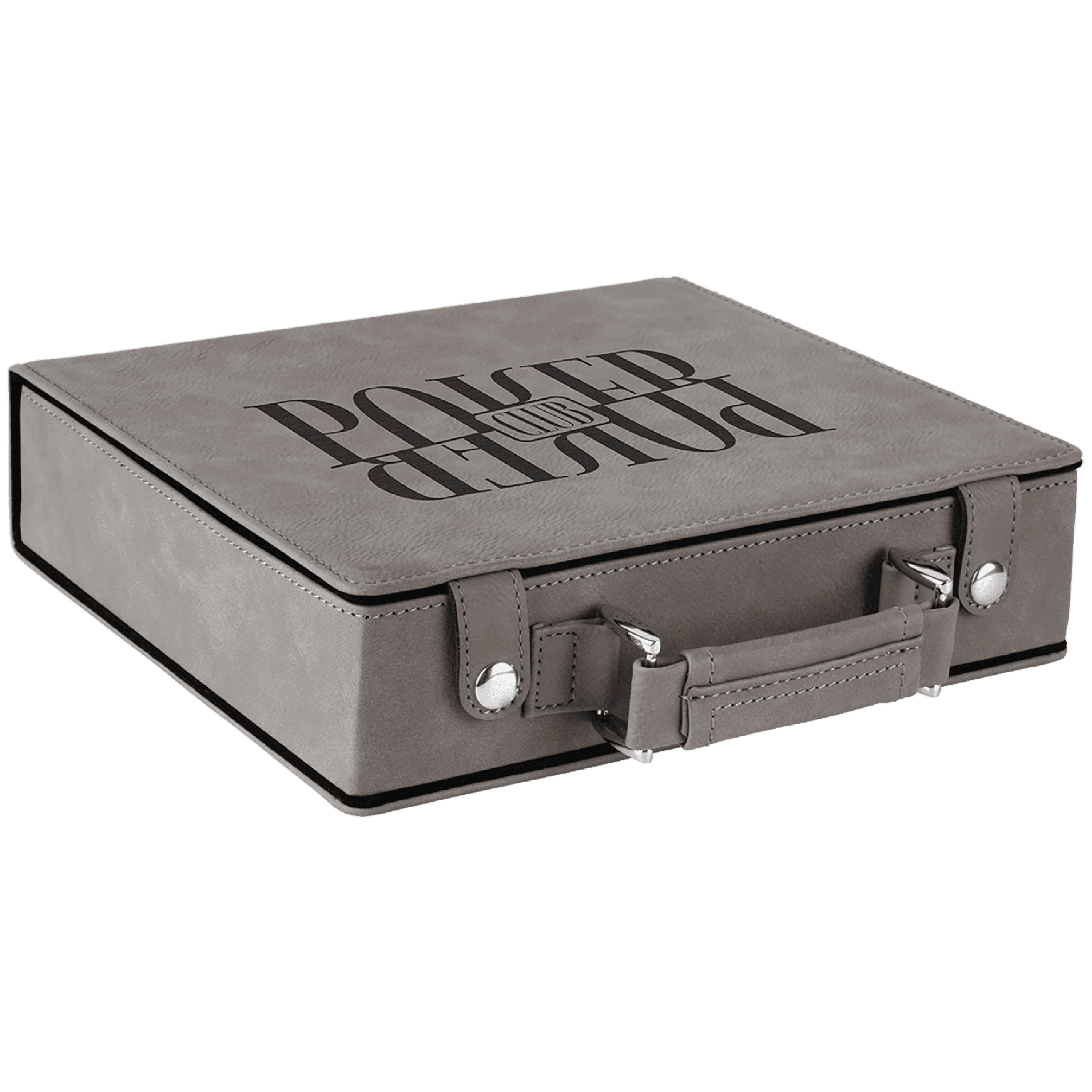 Gray Leatherette 100 Chip Poker Set 13