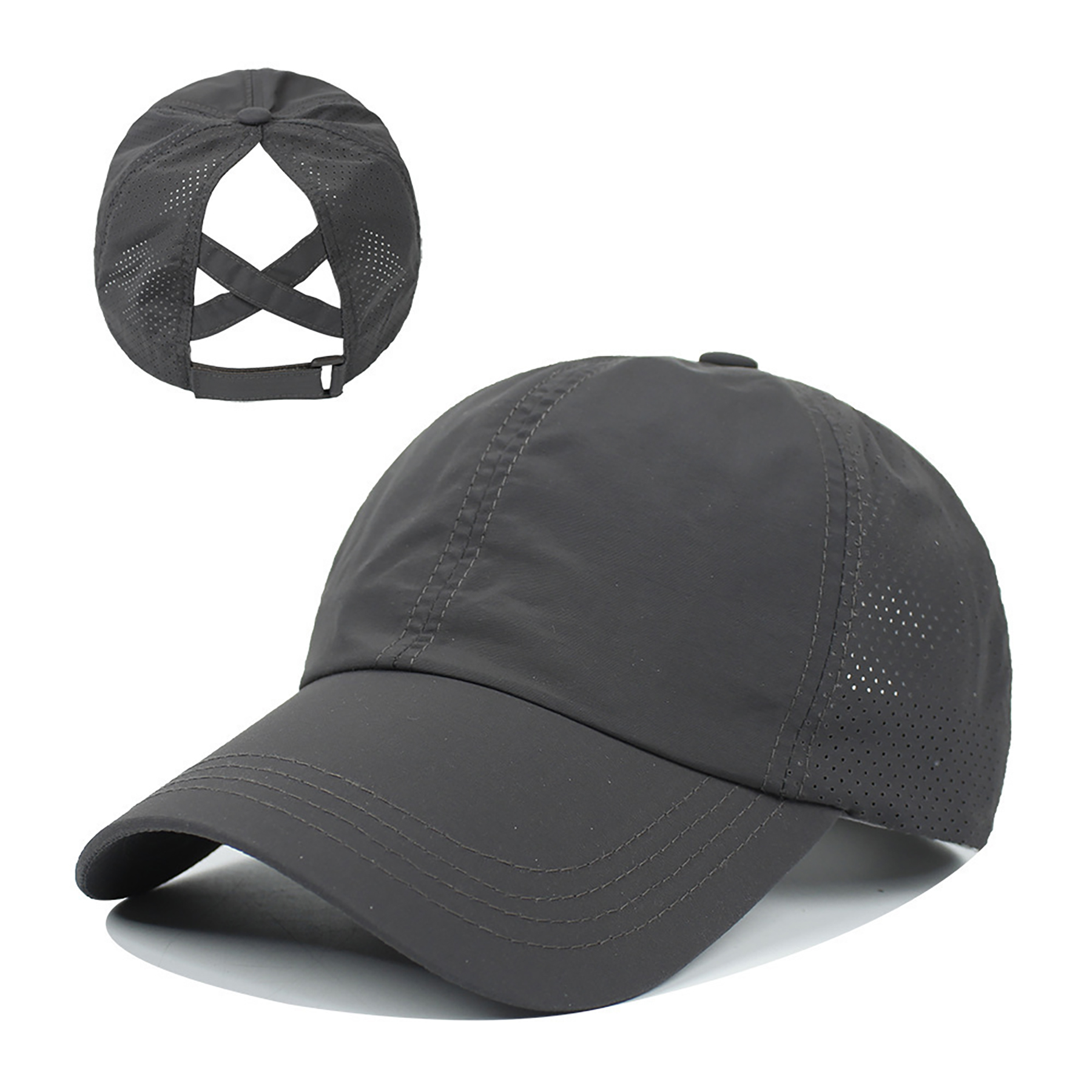 Ladies Crisscross Back Ponytail Cap 25