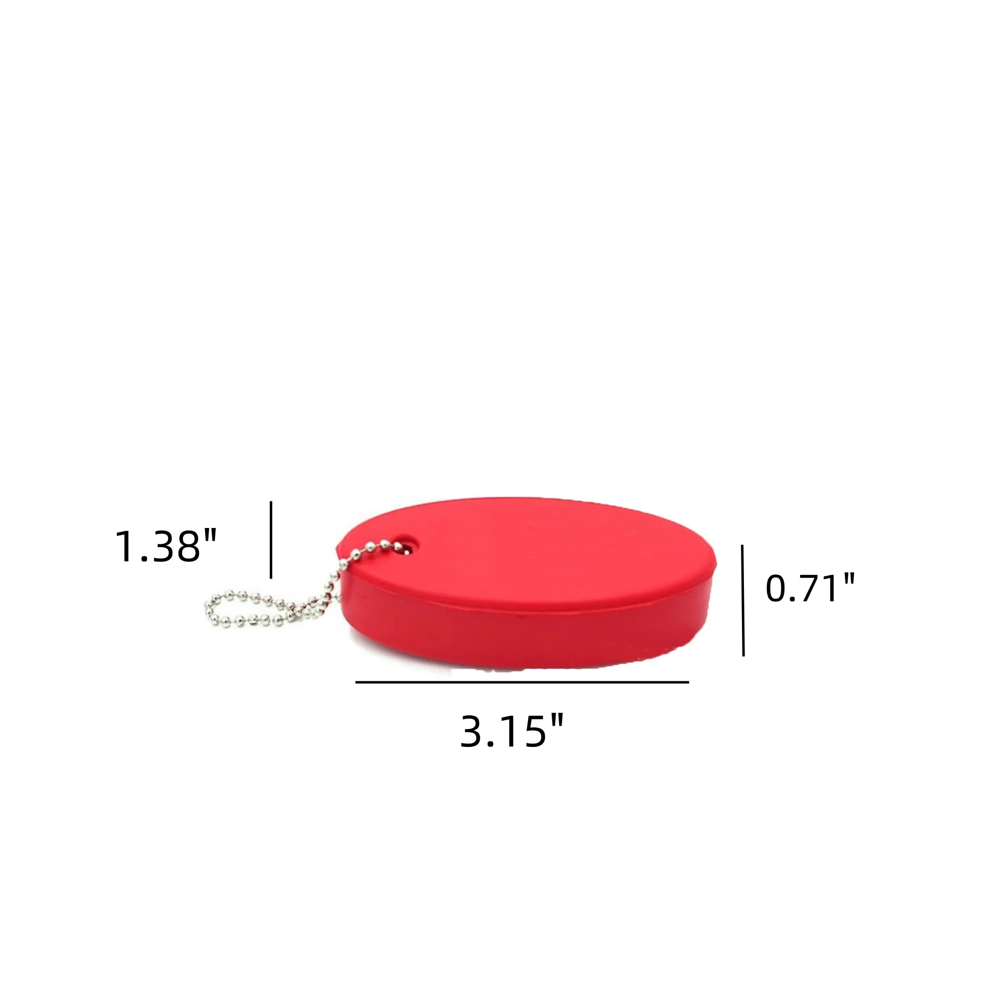 Oval PU Foam Floating Keychain 6