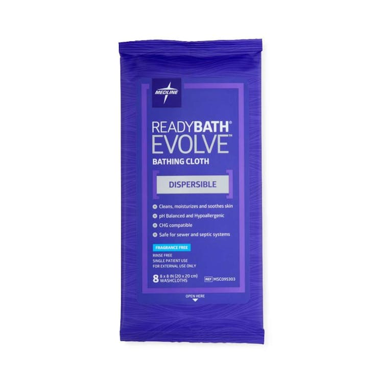 ReadyBath Evolve Bathing Cloths Flushable - 8 Pack 3