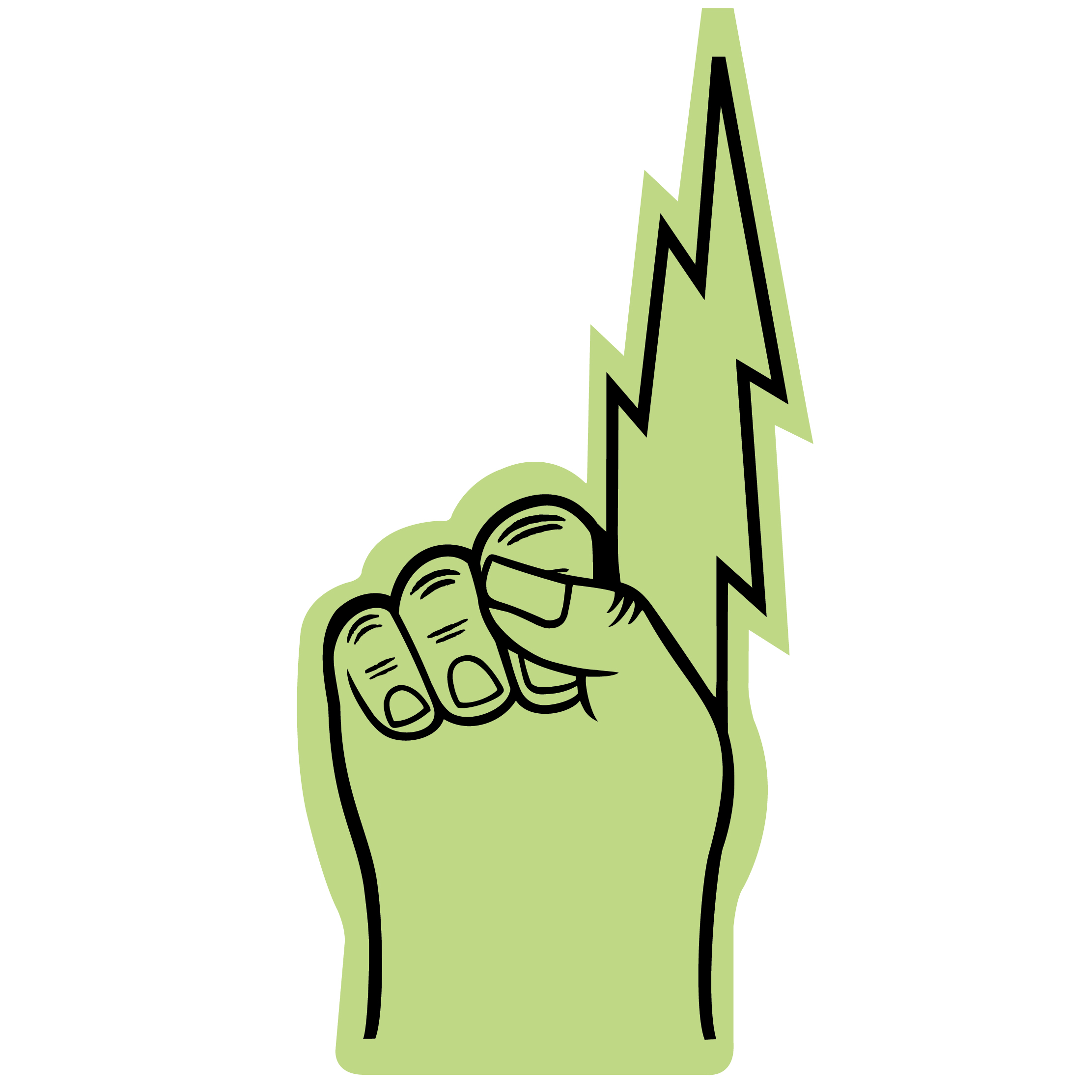18" Lightning Bolt Hand 50