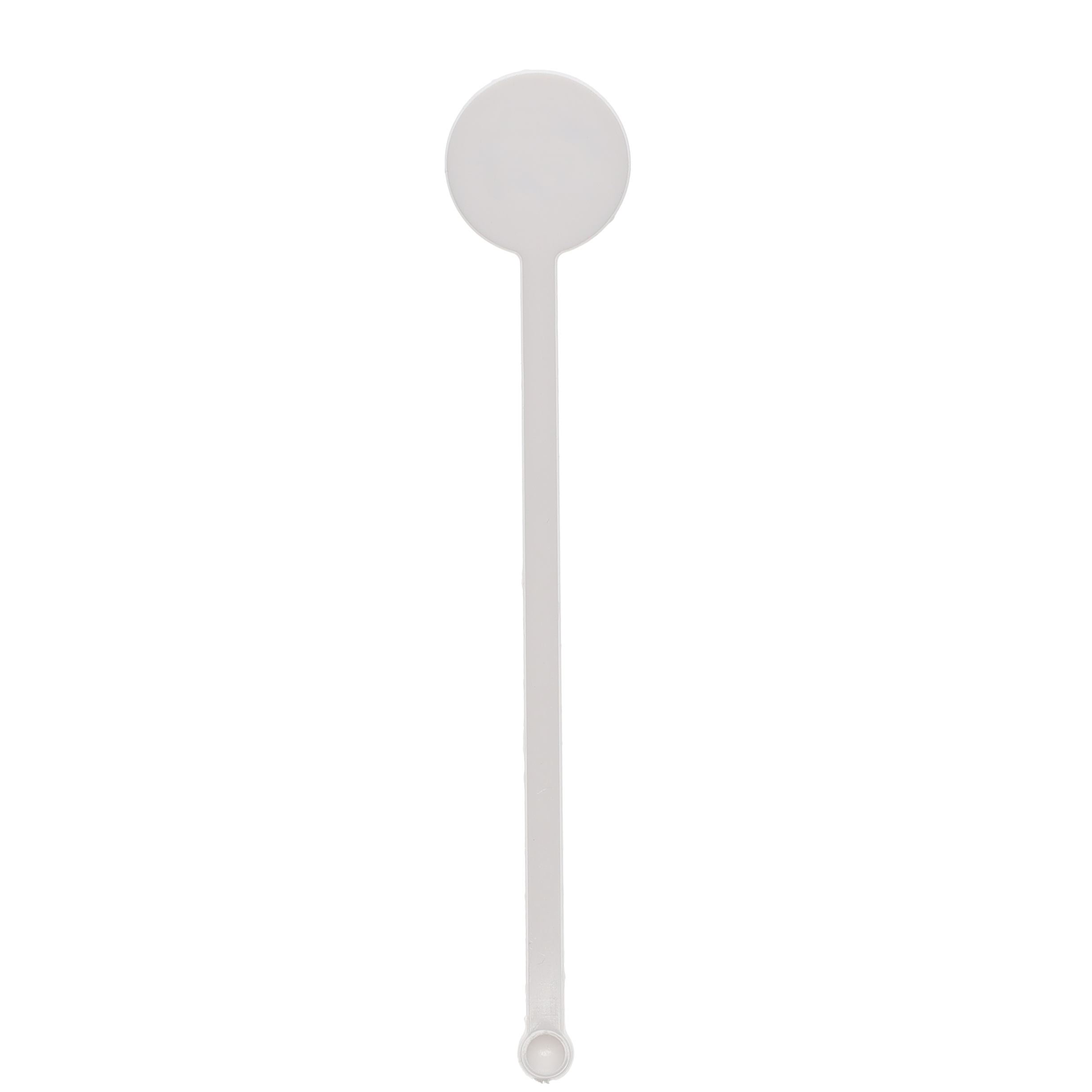Plastic Drink Stirrer 6.000" Round White Tradition Print 5
