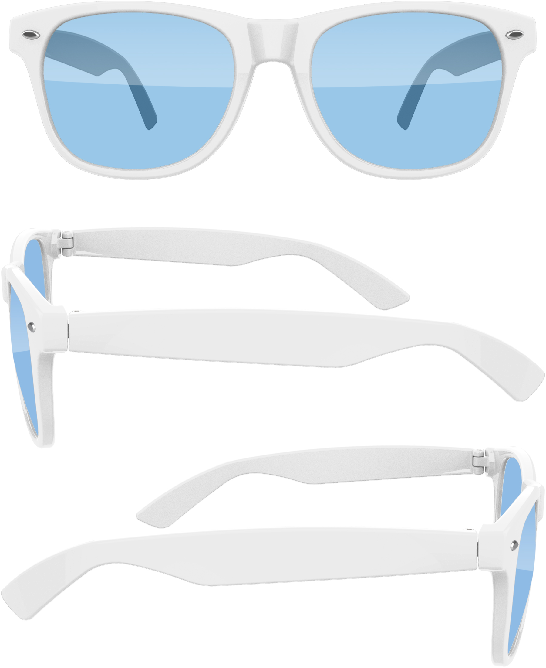 Retro Tinted Glasses w/ 1 Color Temple Imprint 35