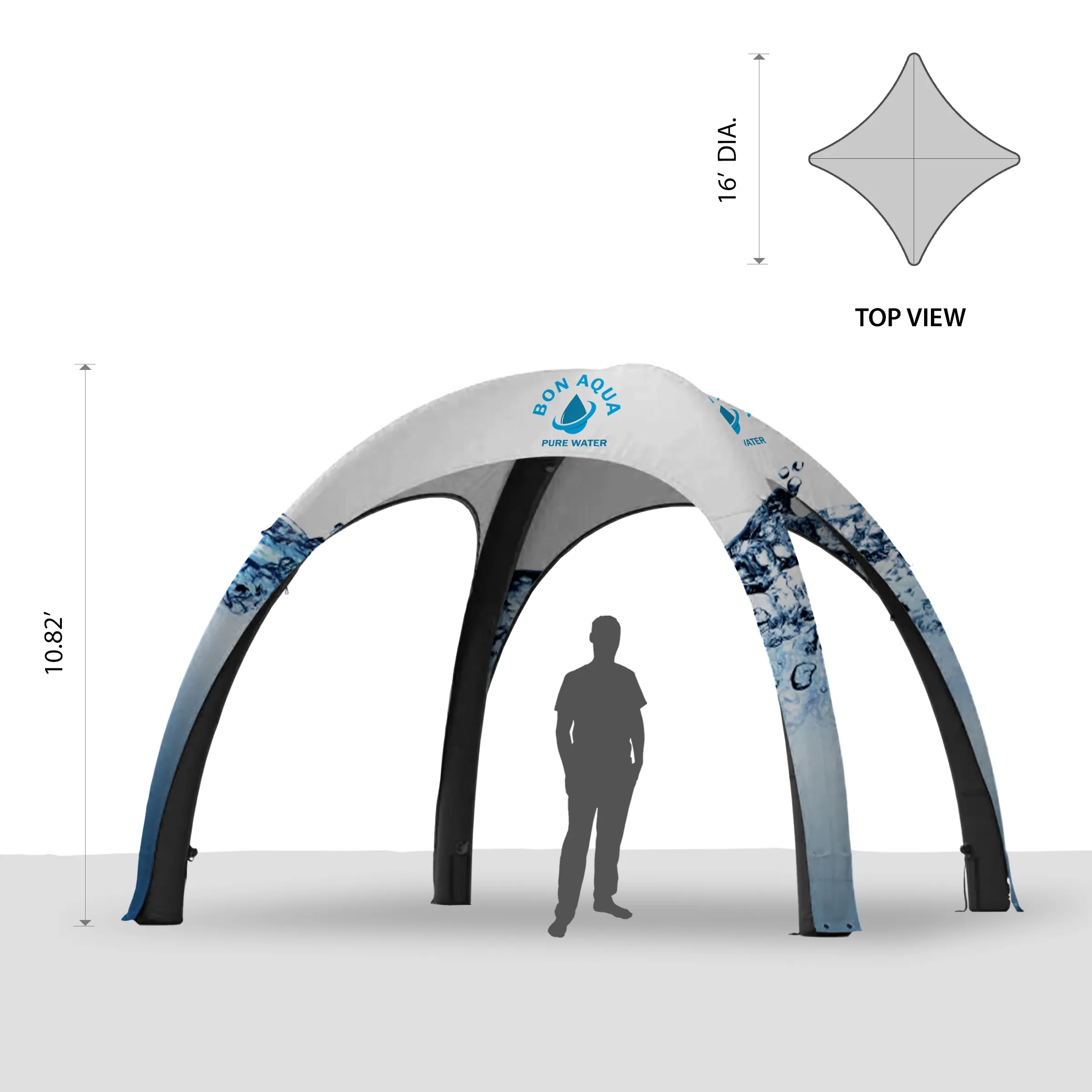 16' Custom Inflatable Spider Tent with 4 legs with Canopy 13