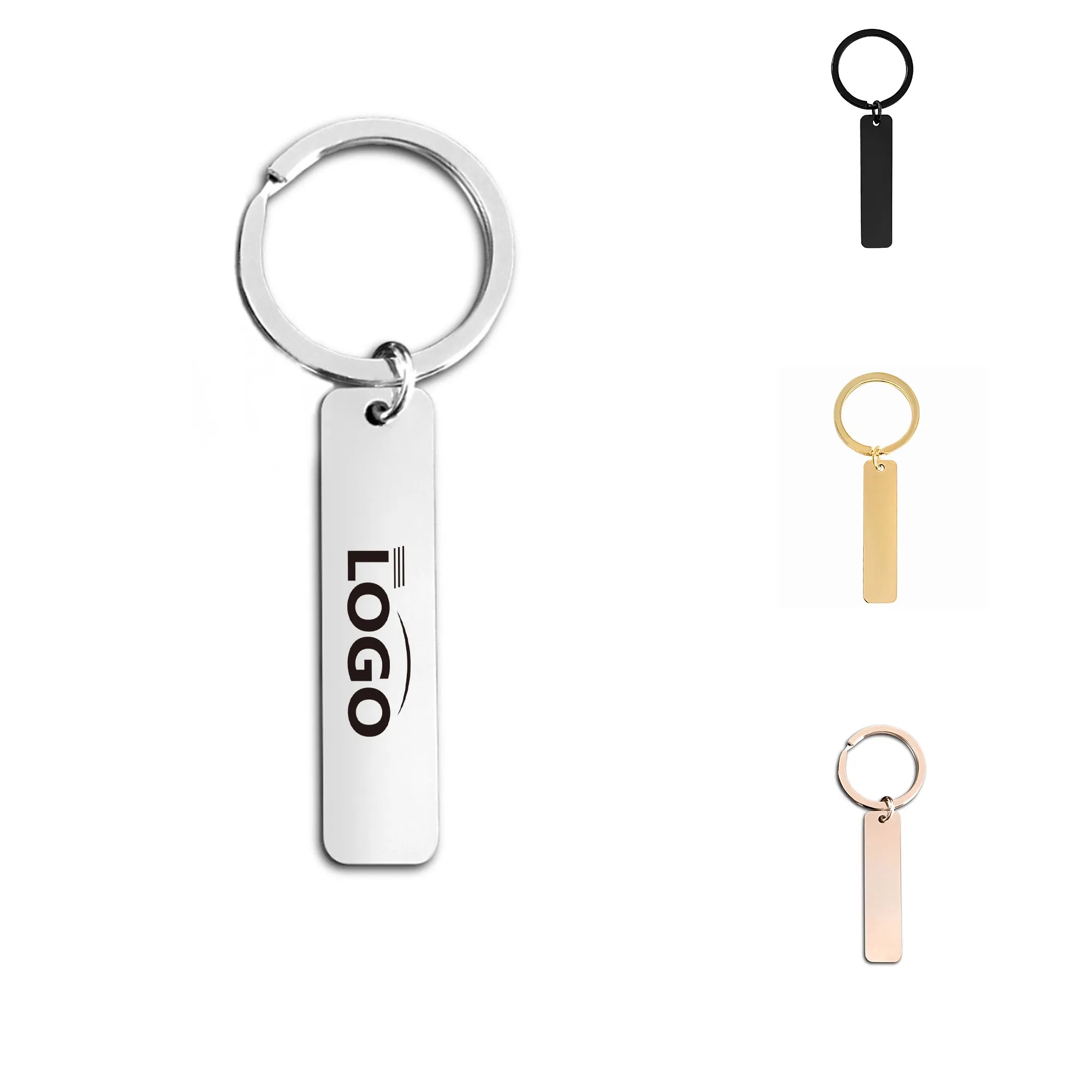 Laser Engraved Stainless Steel Keychain MOQ 20pcs 9