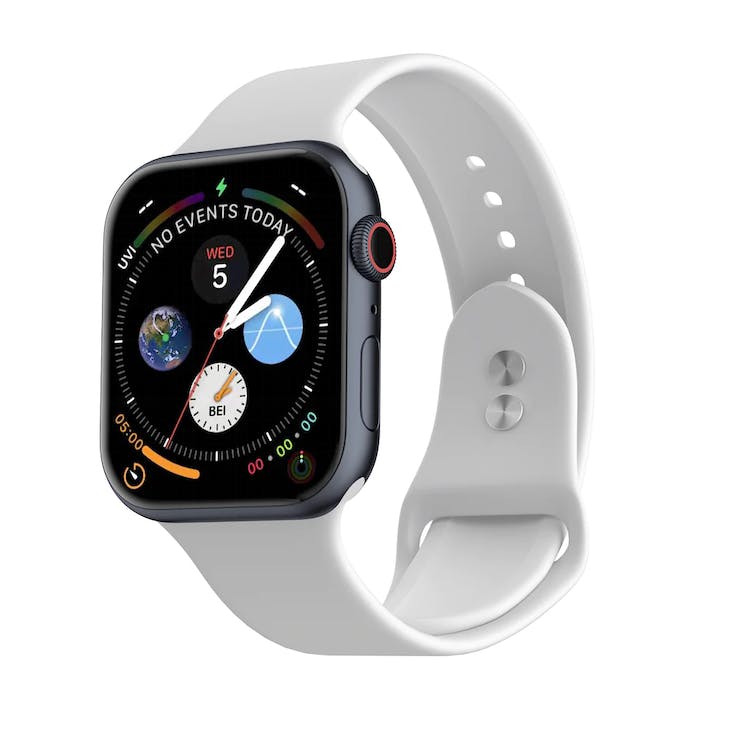 Apple Watch Dual Clasp Bands - White Silicone 42mm/44mm/45mm 3