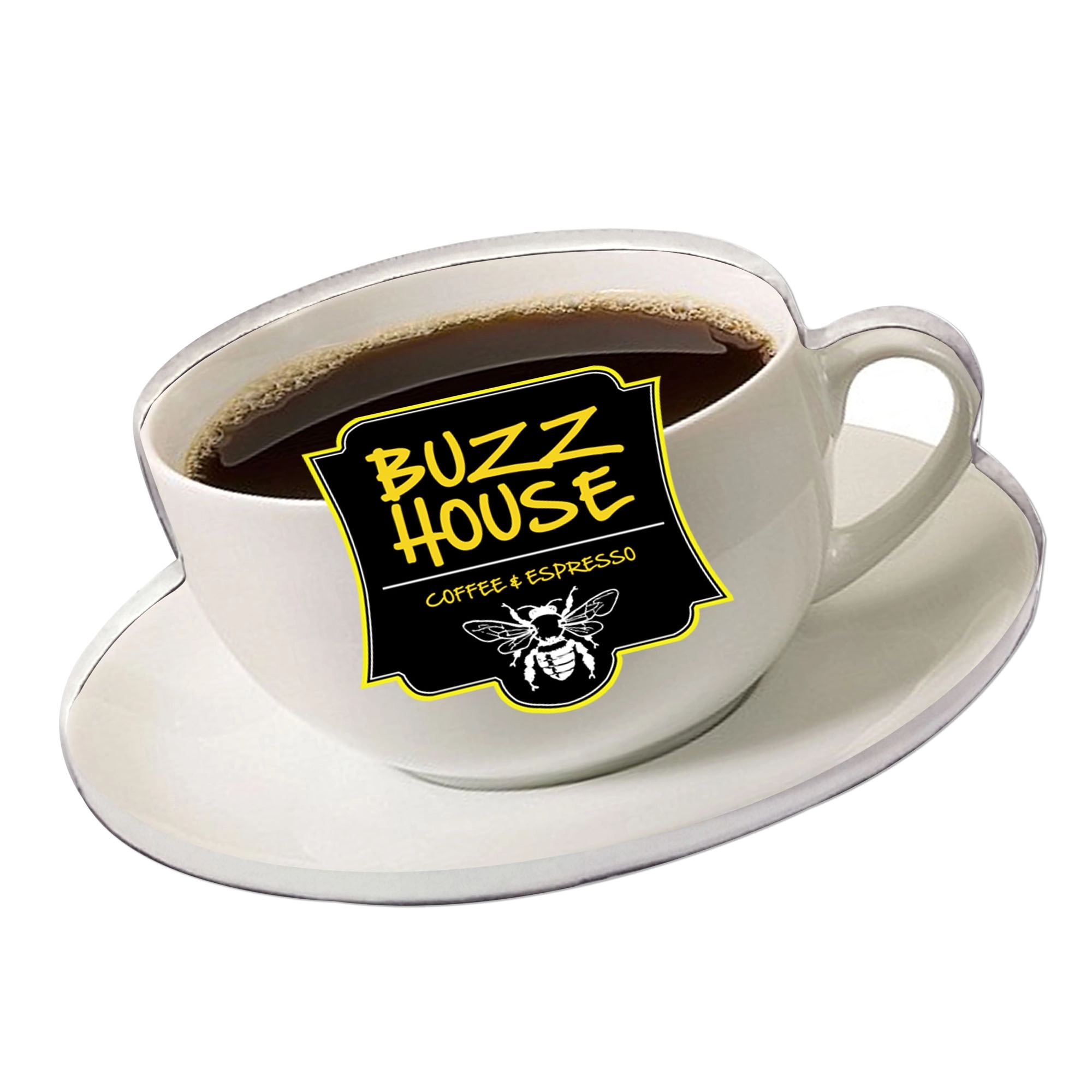 1/4" Acrylic To Go Coffee Cup Magnet 12