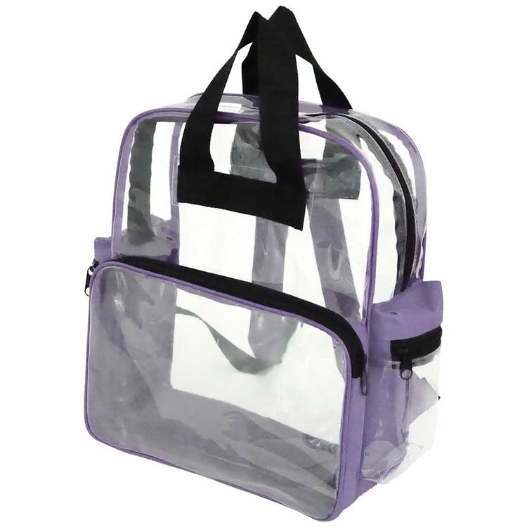 15" Clear Backpacks - Lavender Trim 3