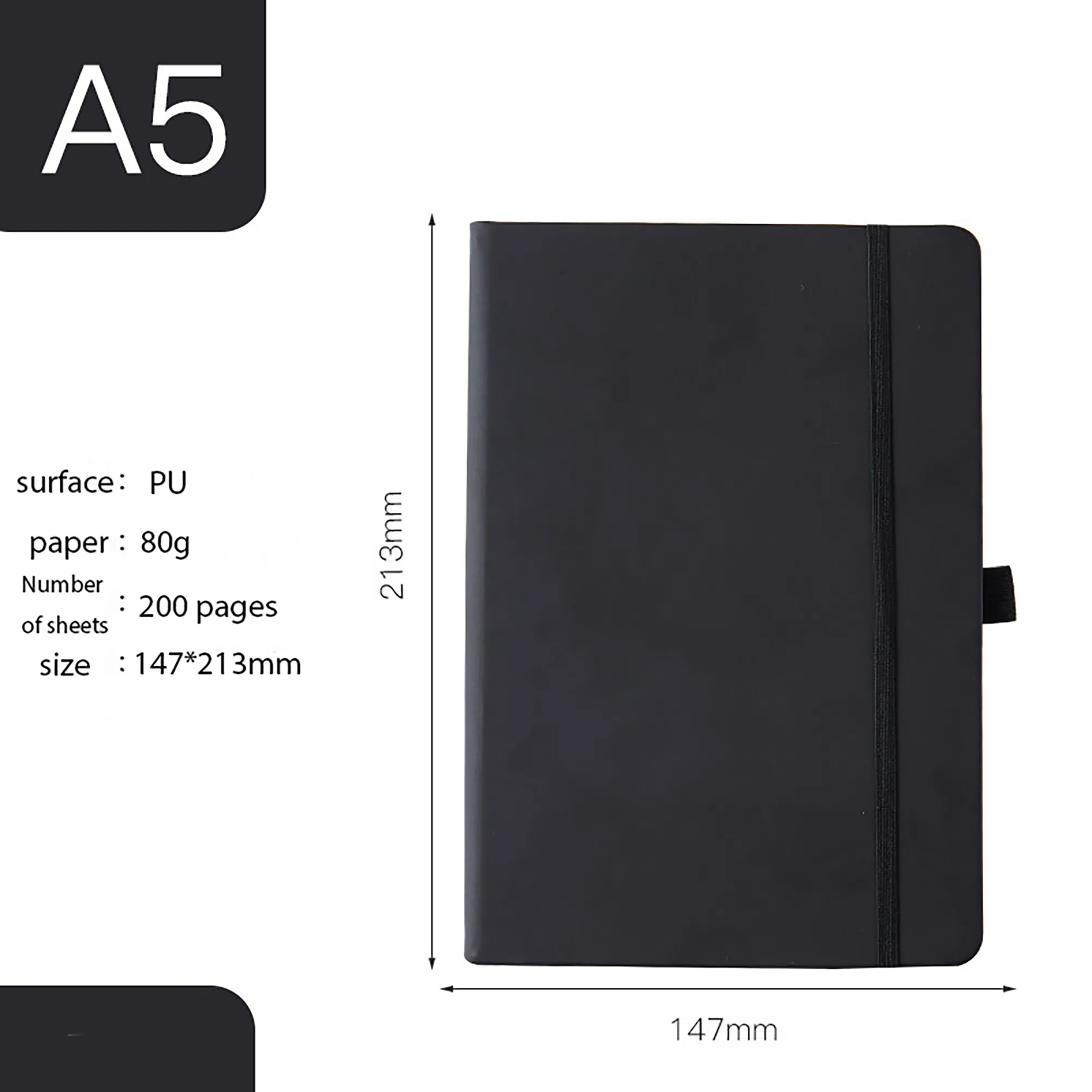 A5 Strap Notebook MOQ 50PCS 27