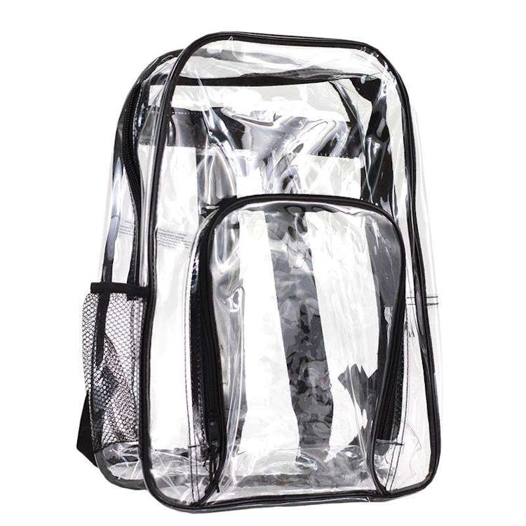 BigBox Clear Backpacks Black Trim 15" 3