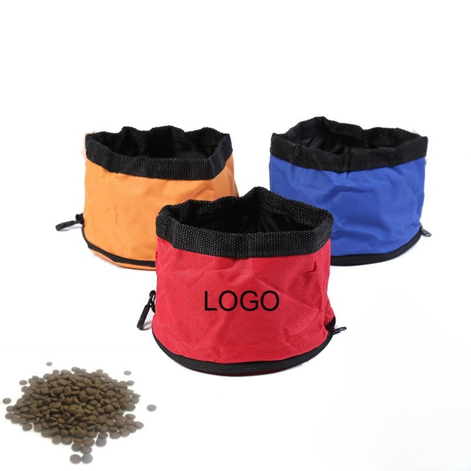 Oxford Fabric Folable Travel Pet Feeding Bowl 2