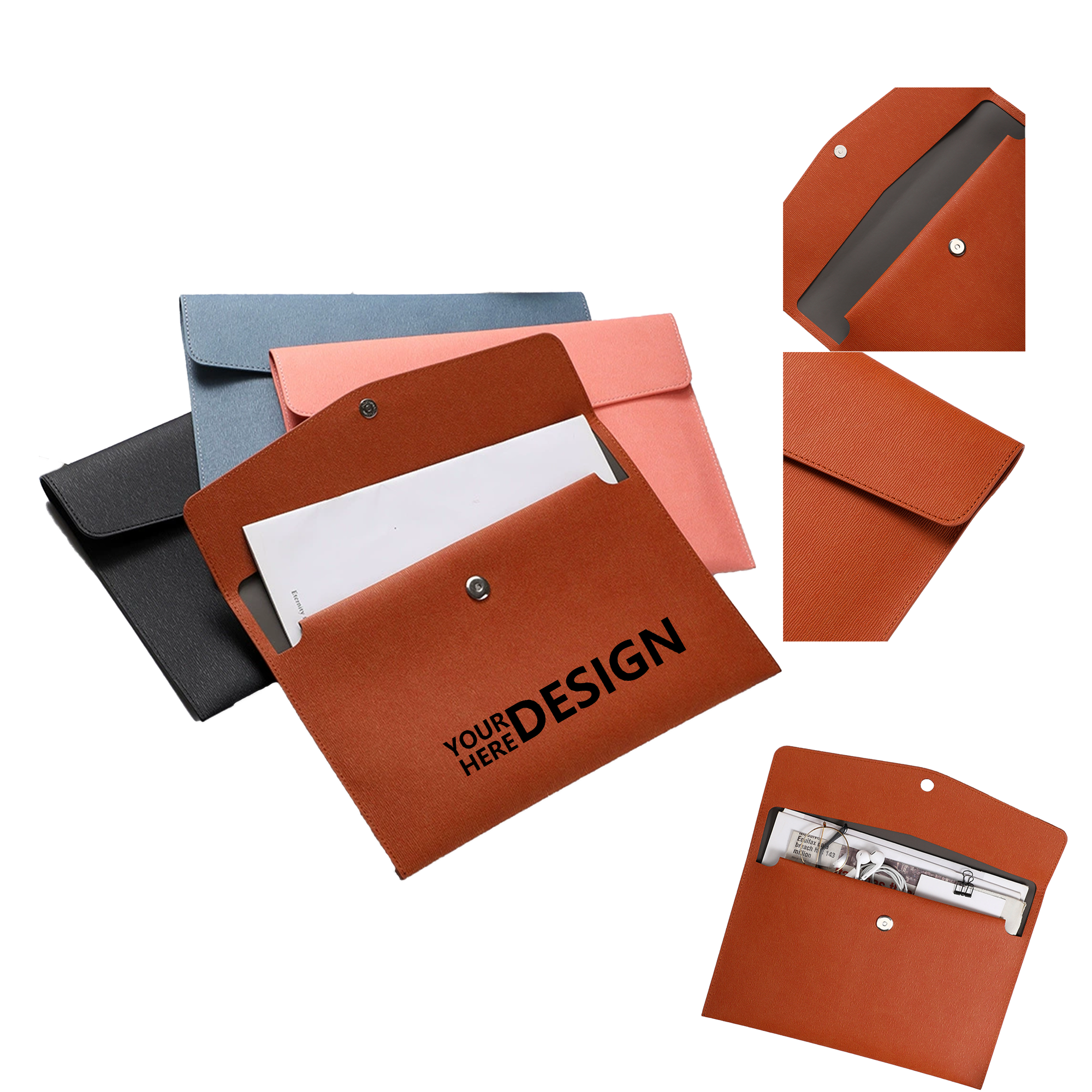 A4 Faux Leather Business Document Bag 2
