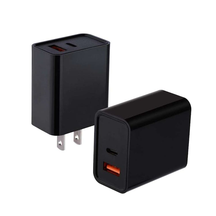 2-Port USB-C Wall Charger - Black 3