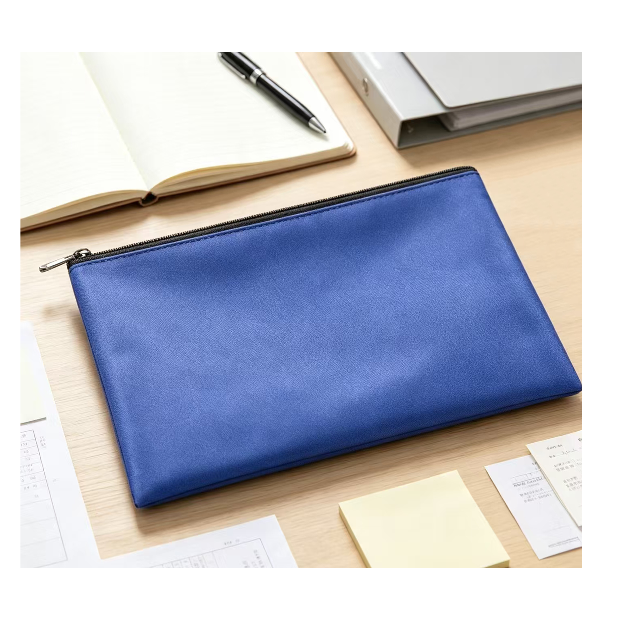 Zipper Storage Pouch Made Of Leather For Daily Business Use 6