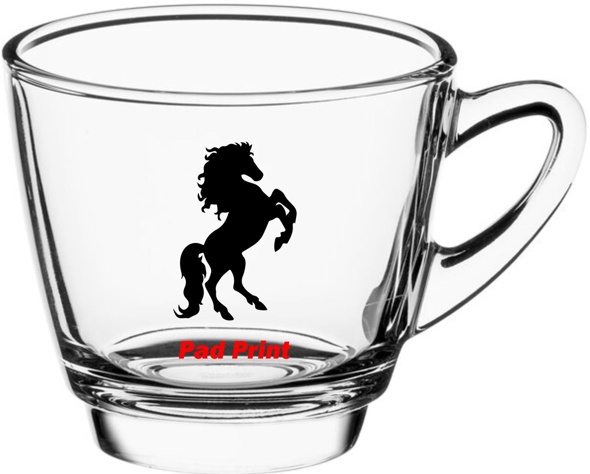 Acopa 8.5 oz Clear Glass Coffee Mug - Dishwasher Resistant - 160127P | Logo  Custom Corporate Gifts, Business Gifts, Promo Items, Custom Awards |  Accolades