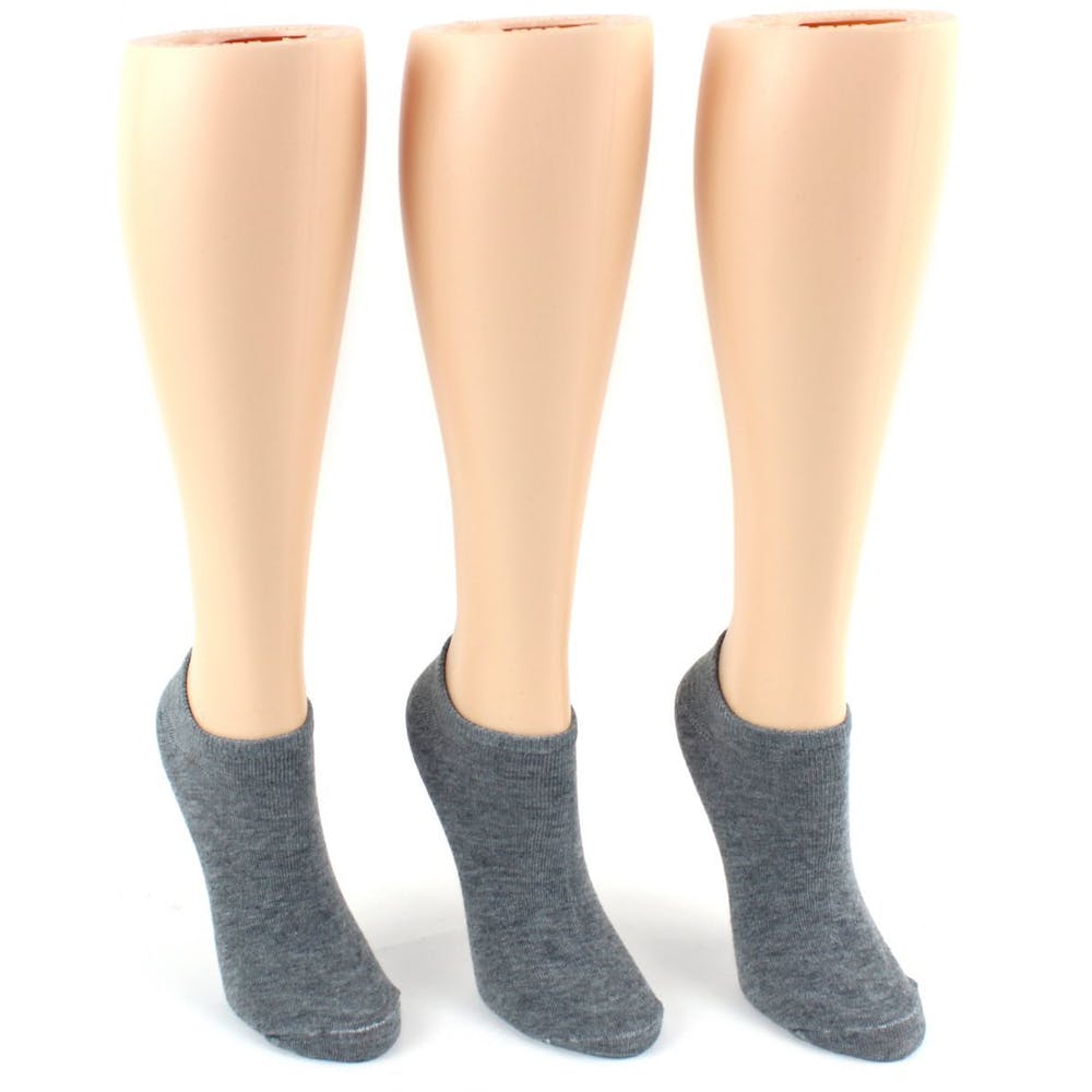 Women's No-Show Socks - Gray Size 9-11 3