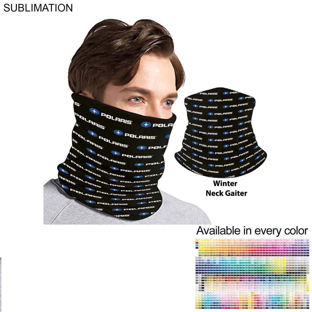 fiel Sublimated Multifunction Tubular 2-ply WINTER Neck Gaiter (Polyester Microfleece) #SU687