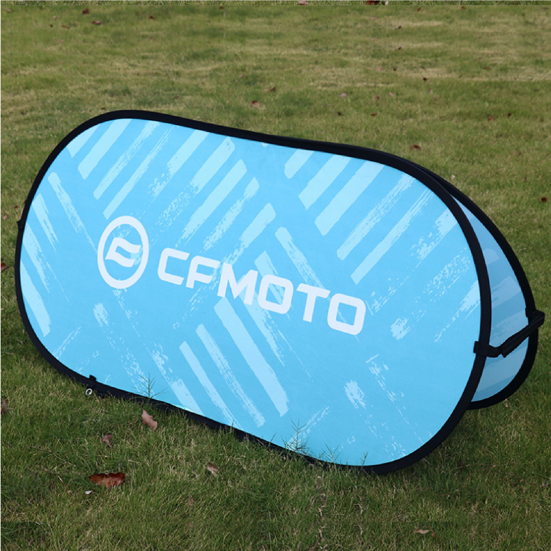 Oval Pop Out Banner 5 x 2' Foldable Advertising Display Frame