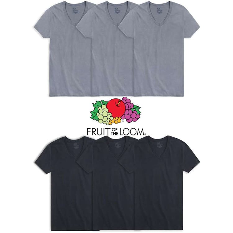 Fruit Of The Loom Men's Cotton V-Neck Undershirts - Size Small 6 Pack 3