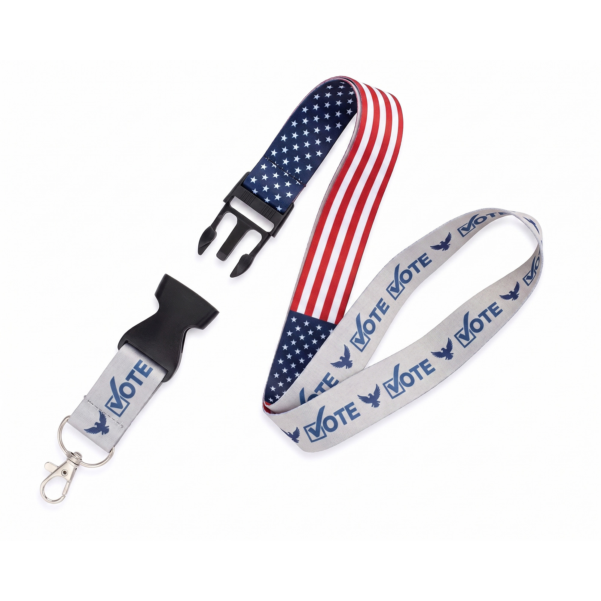 Soft Polyester Imprinted Breakaway Lanyard