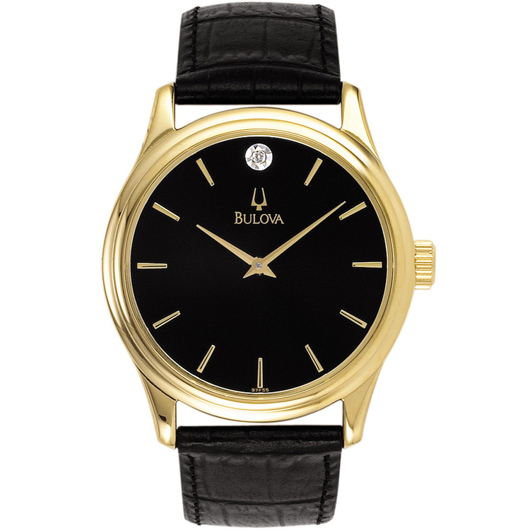 Bulova Corporate Collection Men s Black Dial W Diamond Black Strap bulova-corporate-collection-men-s-black-dial-w-diamond-black-strap