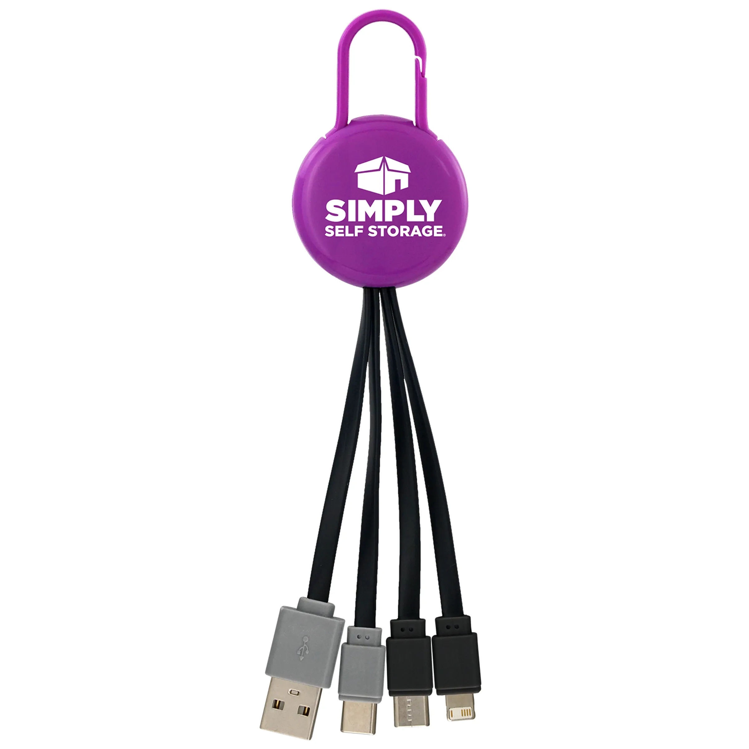 COLORFUL CLIP DUAL INPUT 3 IN 1 CHARGING CABLE 4
