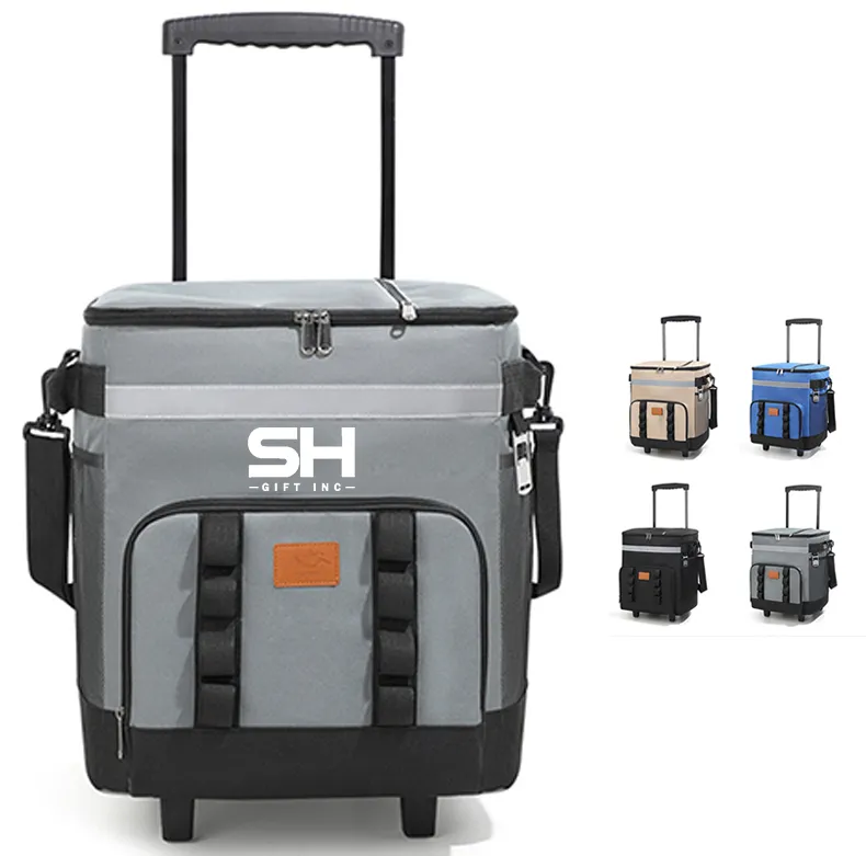 Portable Cooler With Wheels And Handle