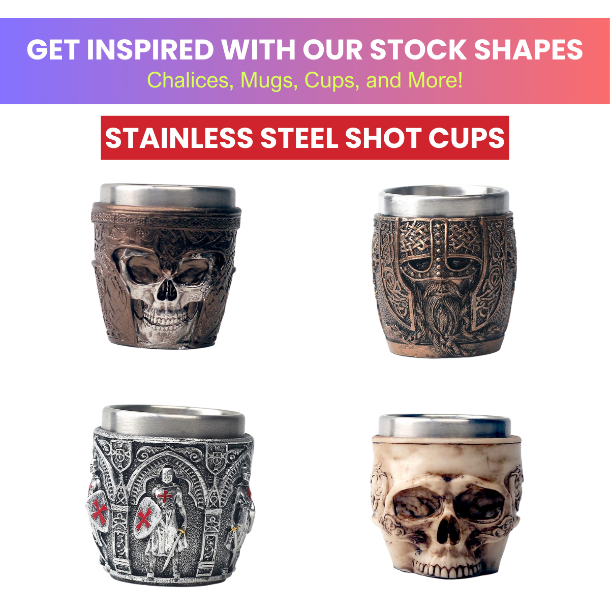EpicMug Customizable Resin Molded Exterior Mug - Stainless Steel 550ML 39