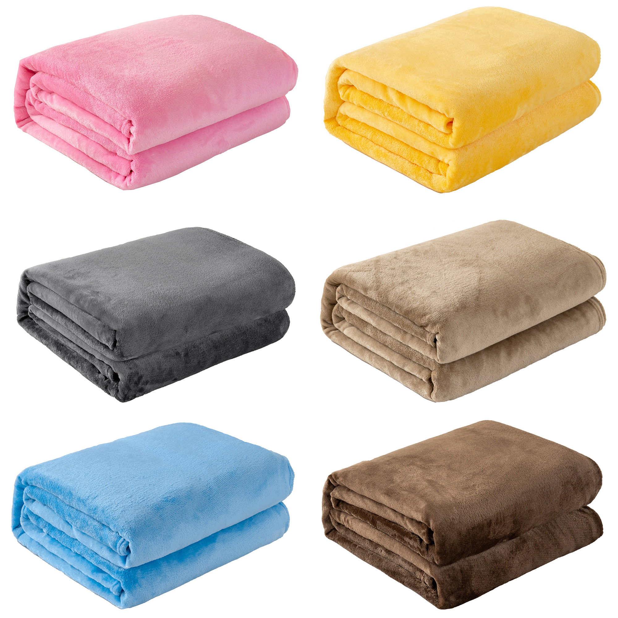 Flannel Afternoon Nap Warm Pure Color Blanket 17