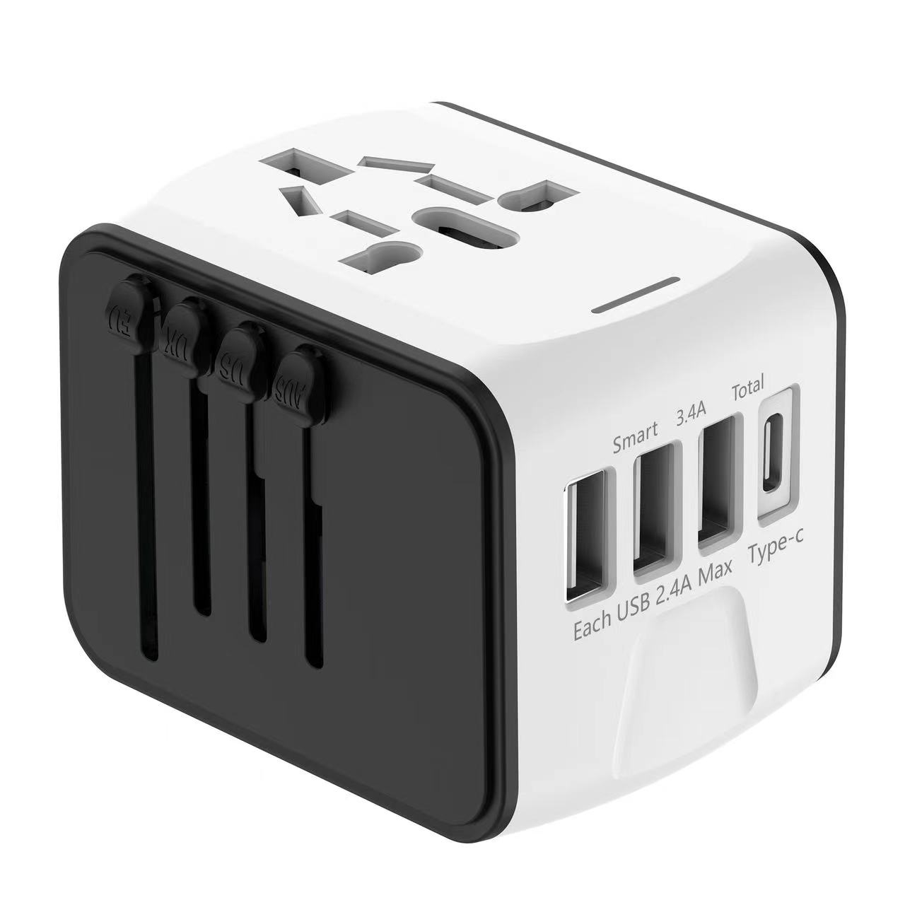 Plastic Universal Adapter With Usb & Type-C Ports 11