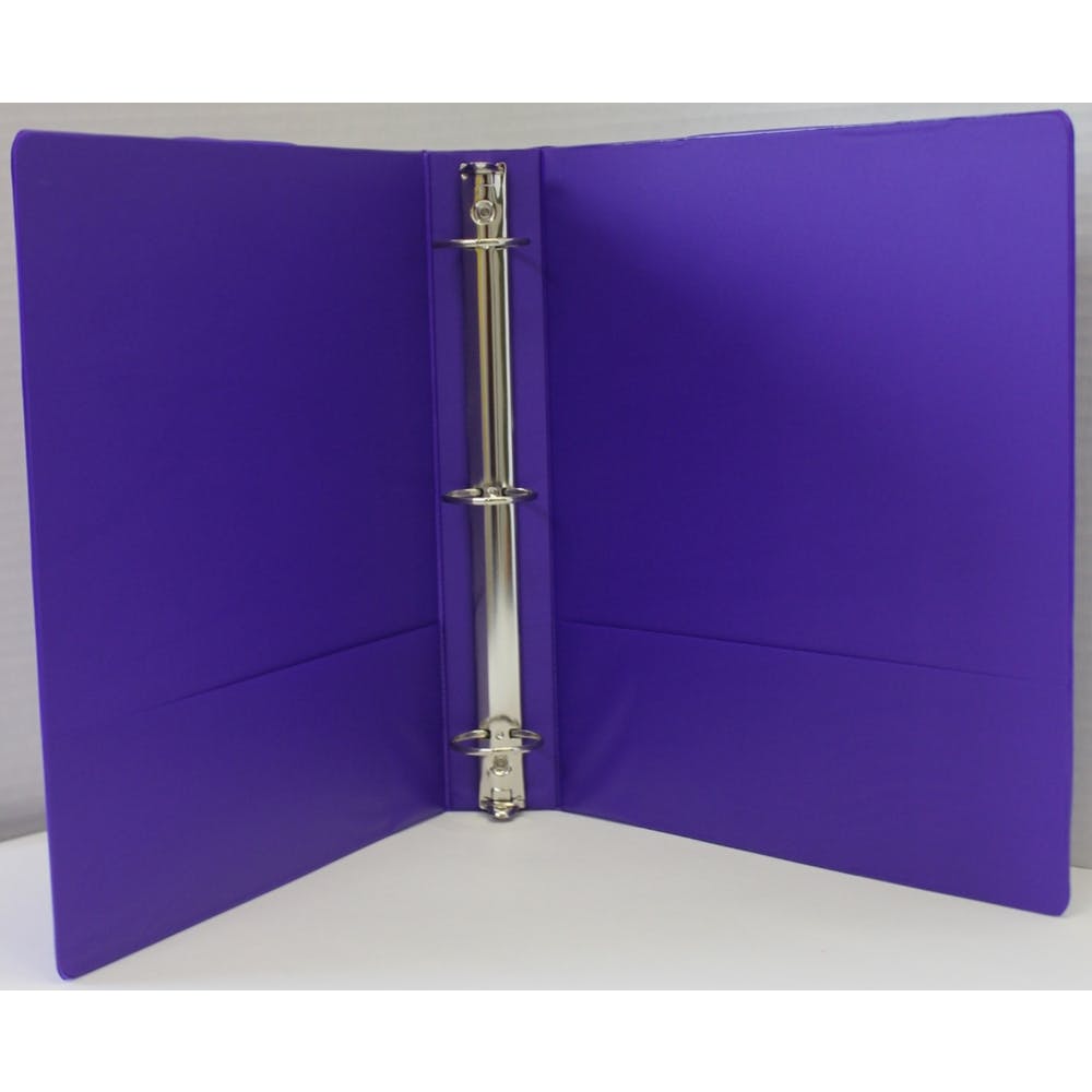 1.5" 3-Ring Binders - Purple 2 Inside Pockets 3
