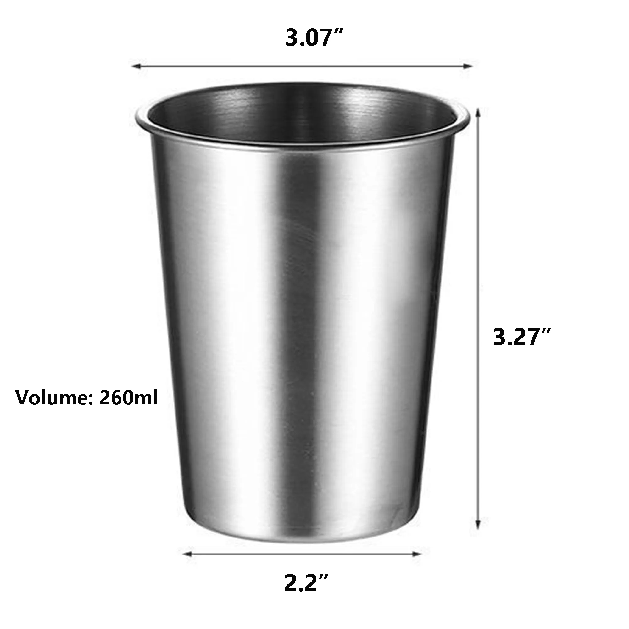 8.7 oz 260ml 304 Stainless Steel Cup 7