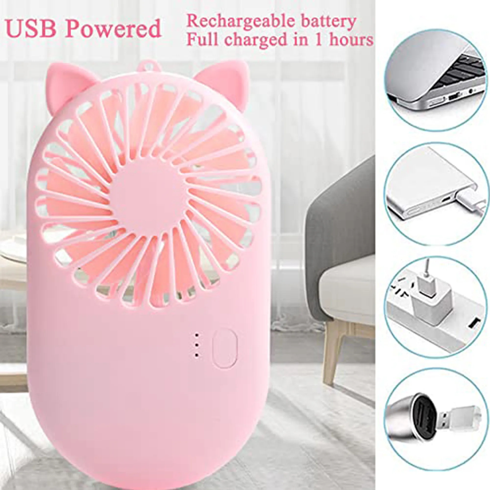 MOQ20PCS Mini Pocket Fan With Phone Holder 12