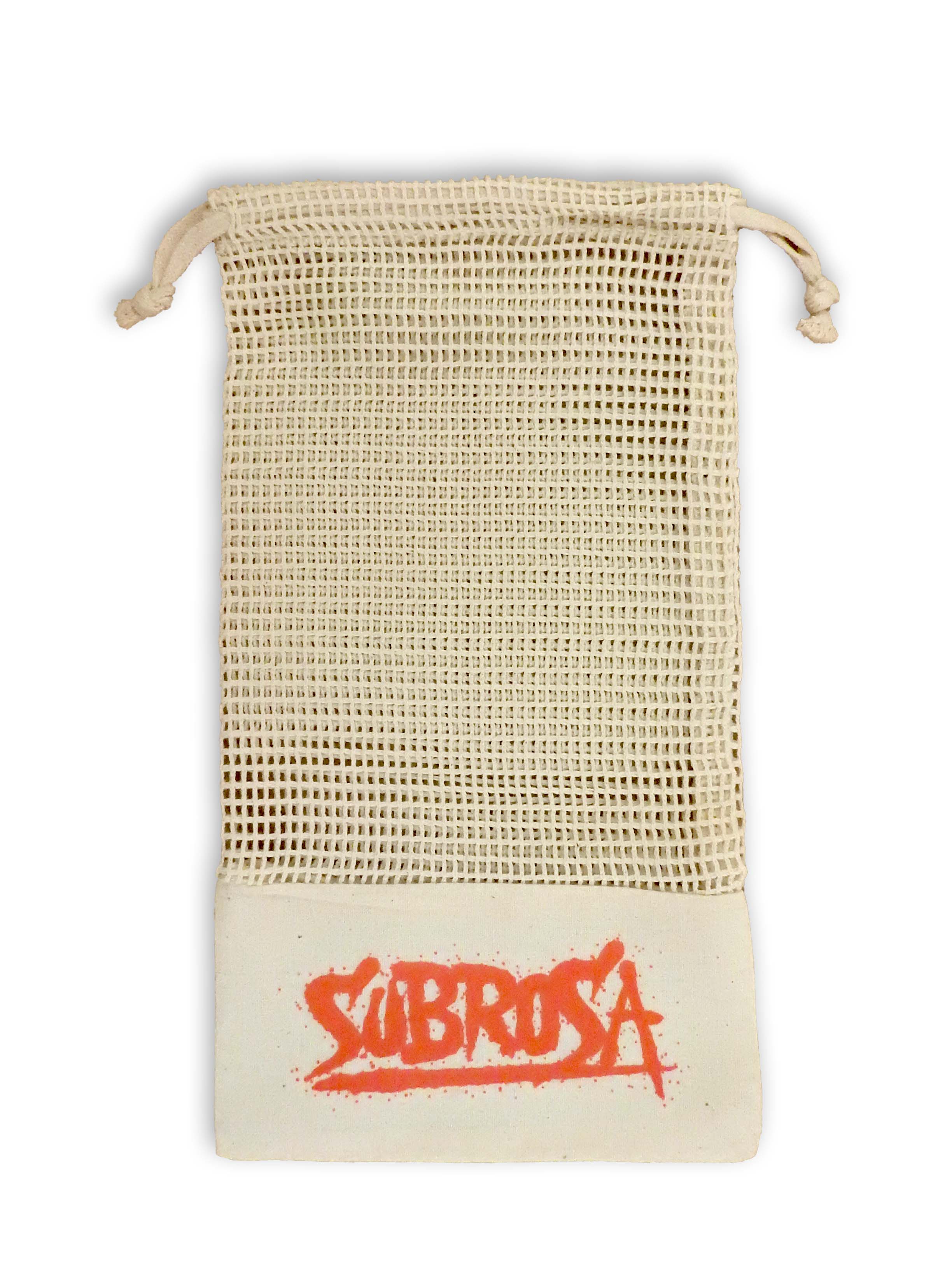 "Koa" Mesh 100% Natural Cotton Drawstring Bag 6.5 X 11.5"