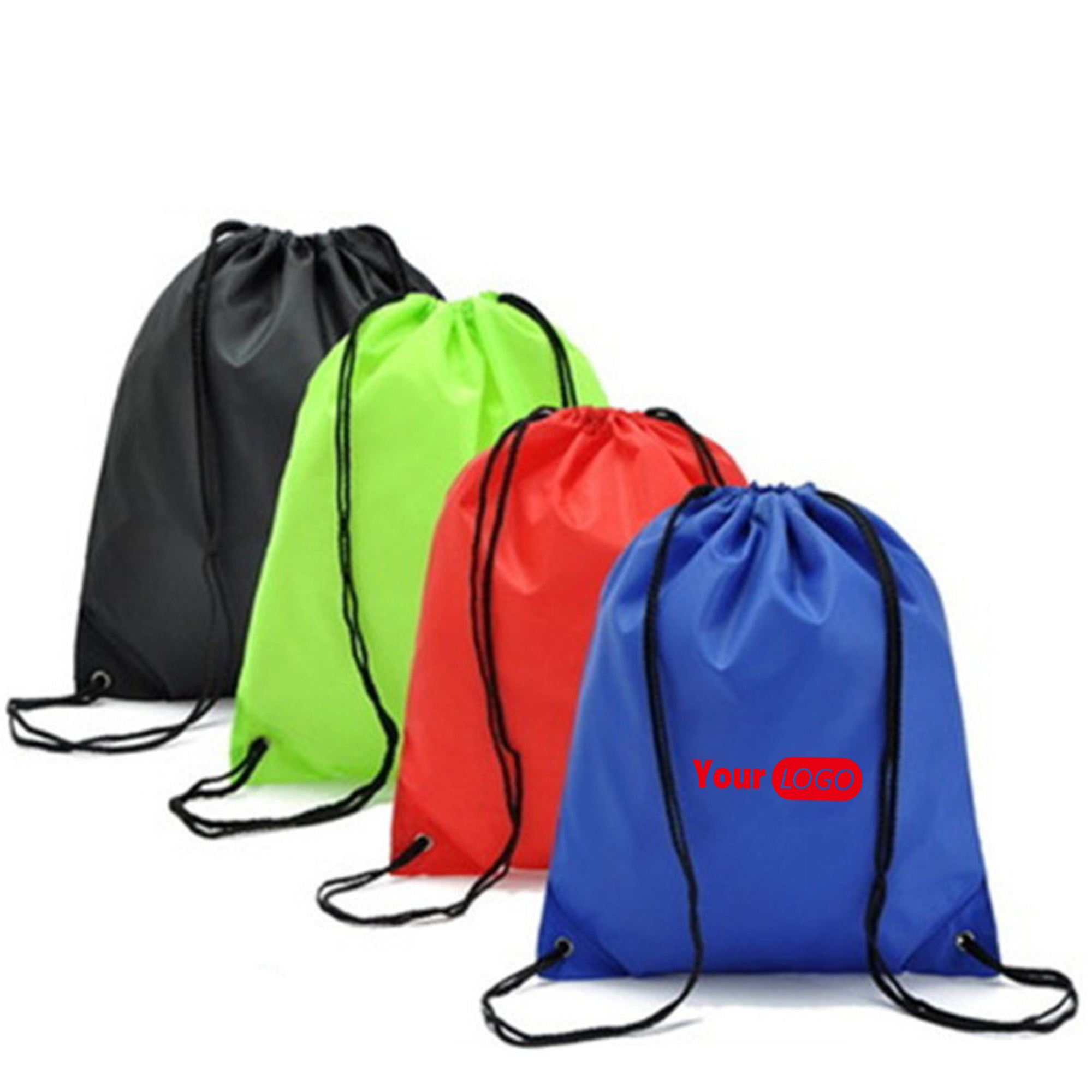 Waterproof 210D Polyester Travel Drawstring Backpack Bag