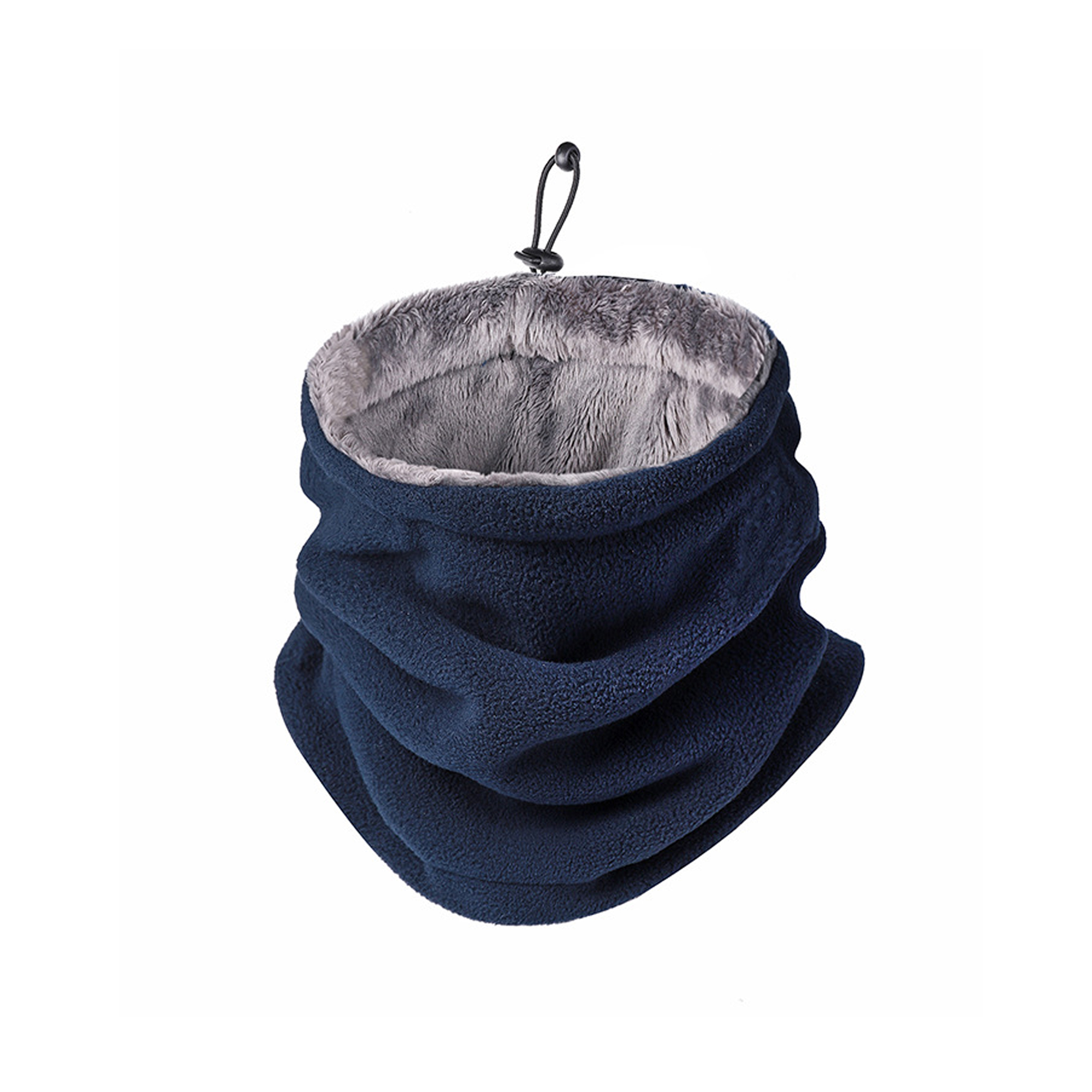 Adjustable Fleece Neck Warmer with Drawstring 13