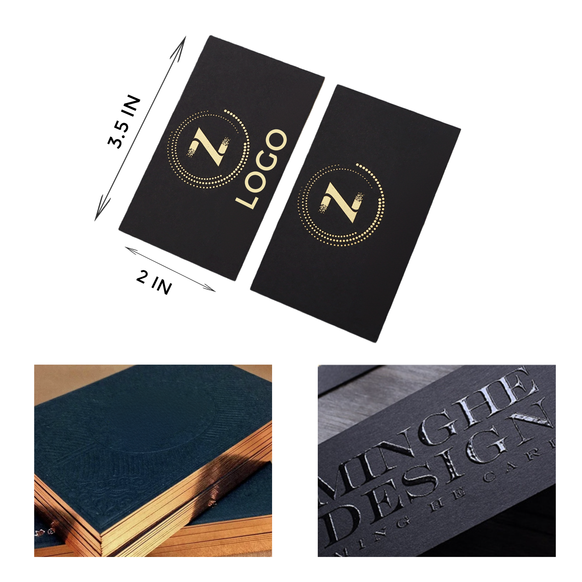 Striking Black Card With Gold FFoil Business Card