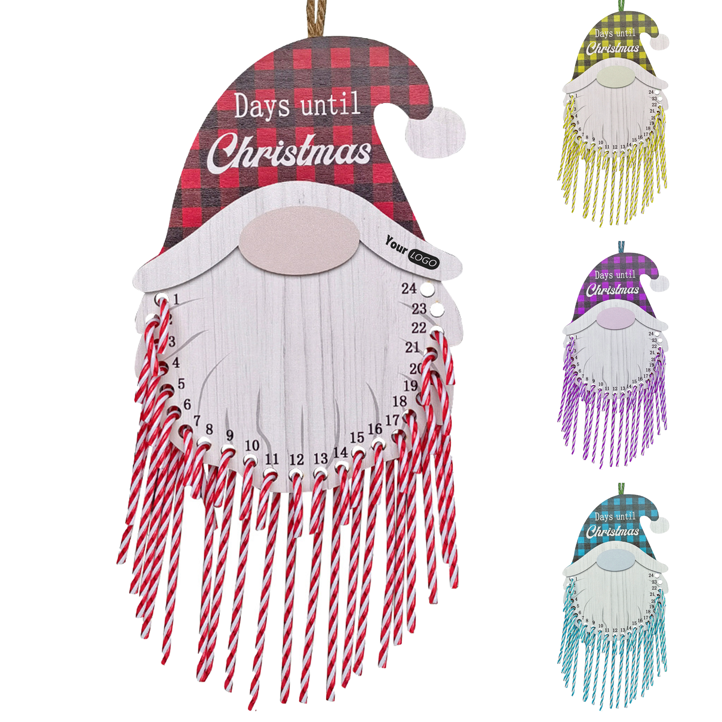 Wood Christmas Countdown Calendar Pendant ?C Stylish And Interactive