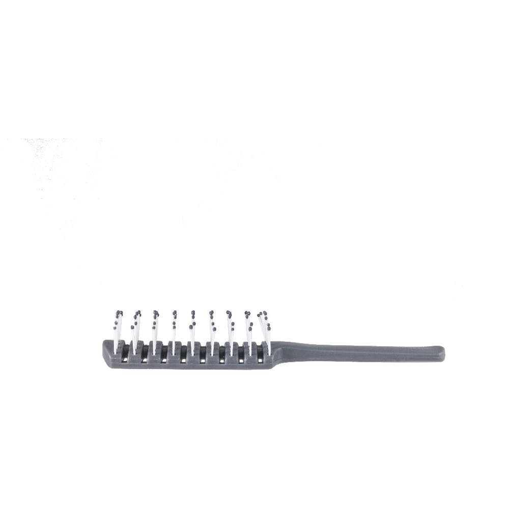 Vented Hairbrush - Plastic Bristles Gray 8"