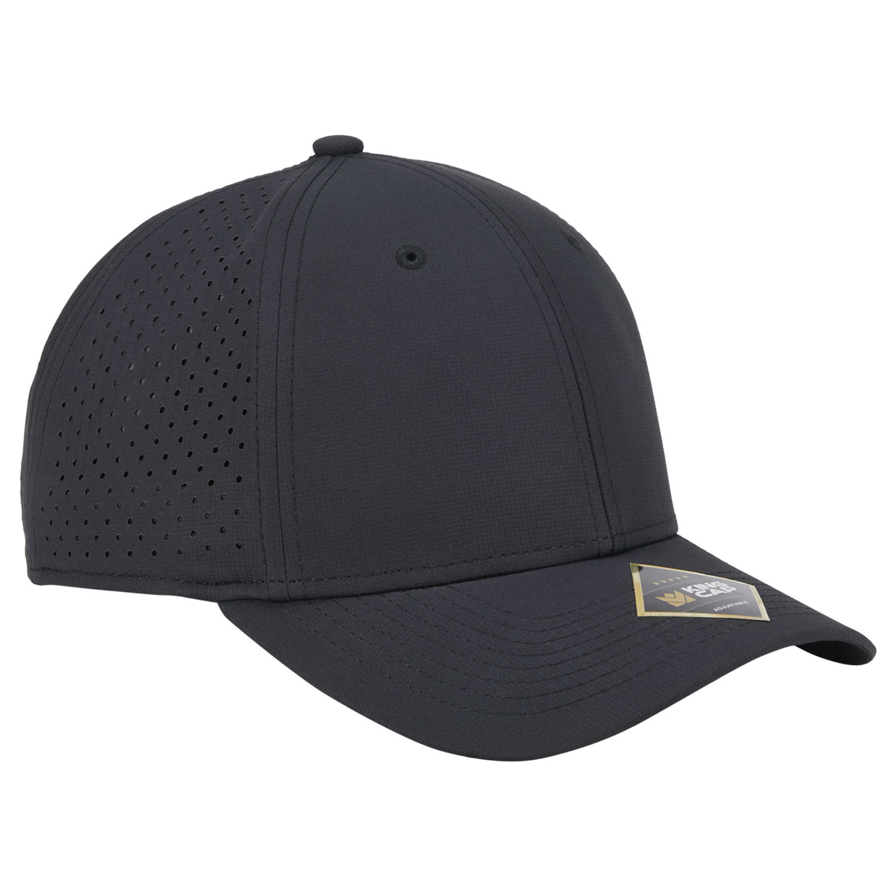 Crest 6-Panel Sport Cap w/Perforated Back- Sustainable Fabric 13