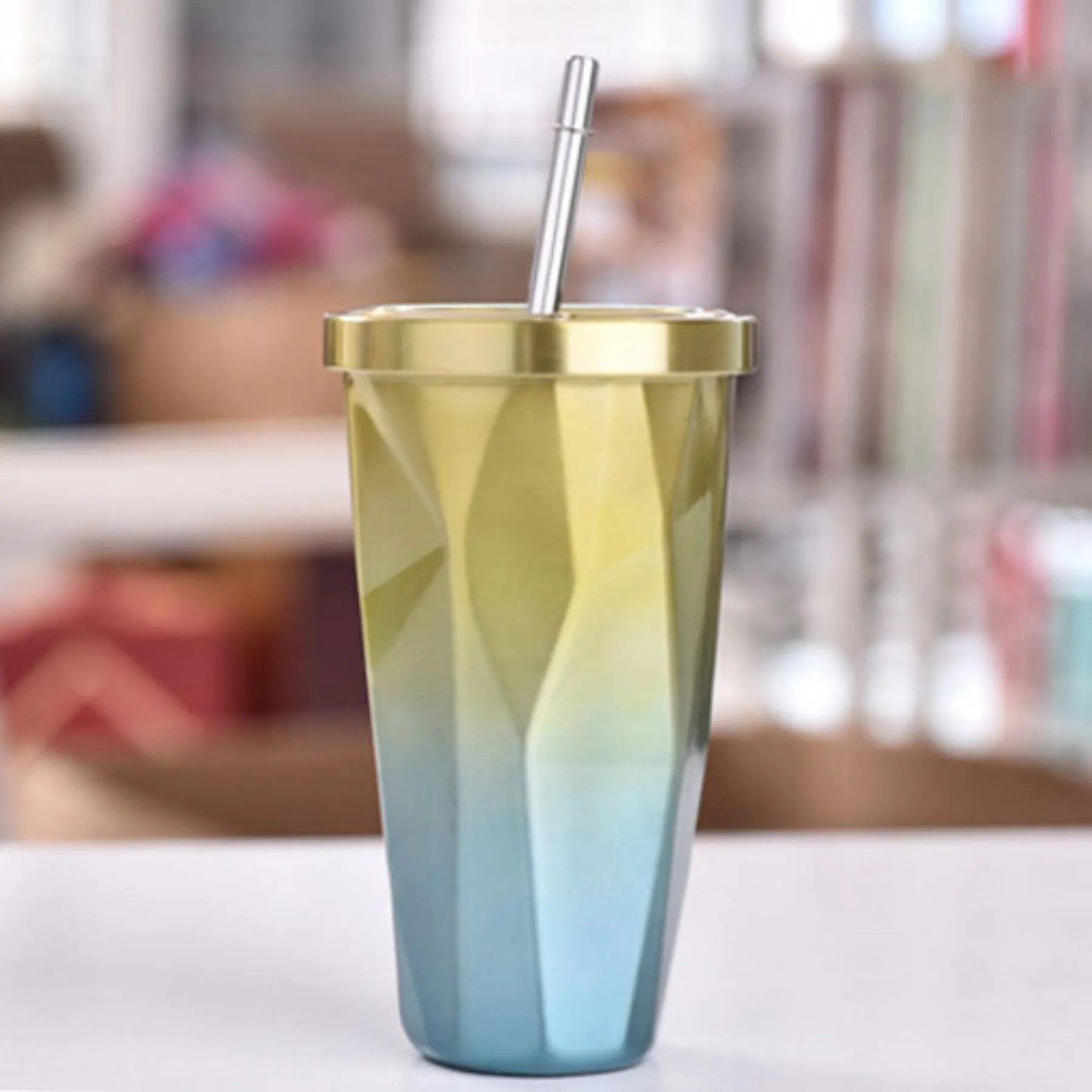 18oz Gradient Diamond-shaped Cup 28