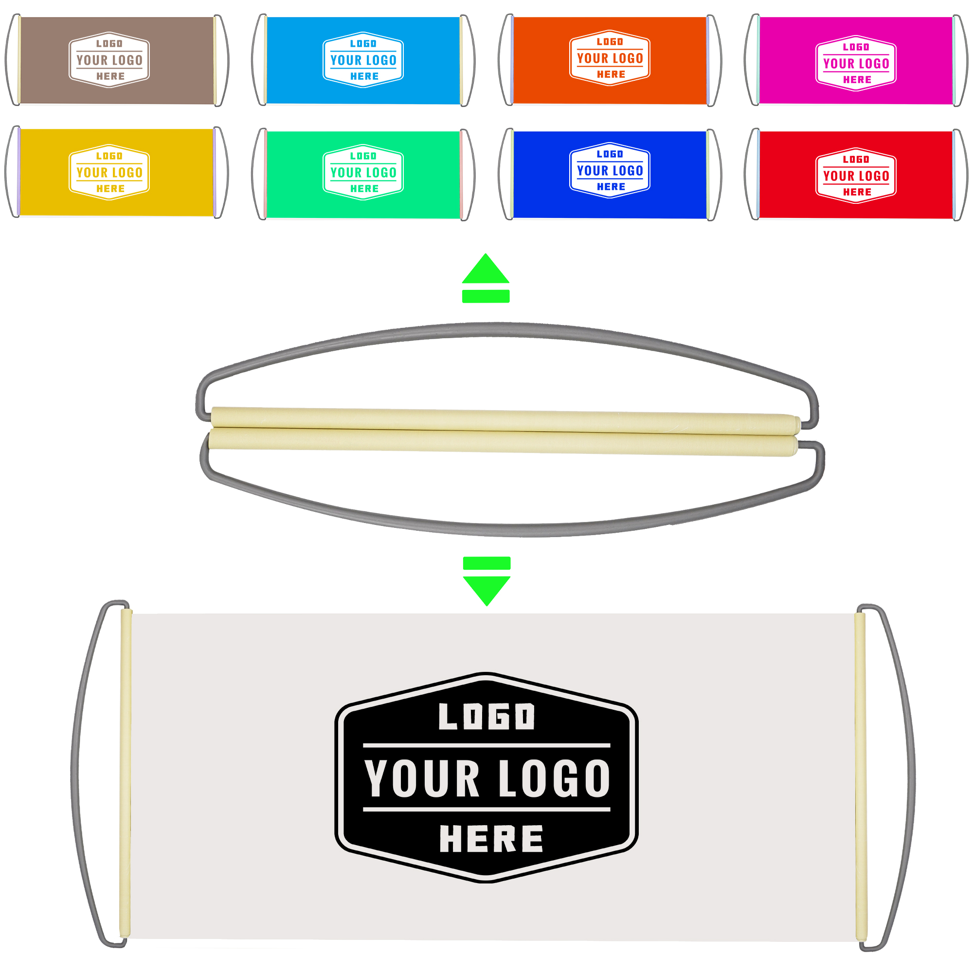 Custom Retractable PET Hand Banner