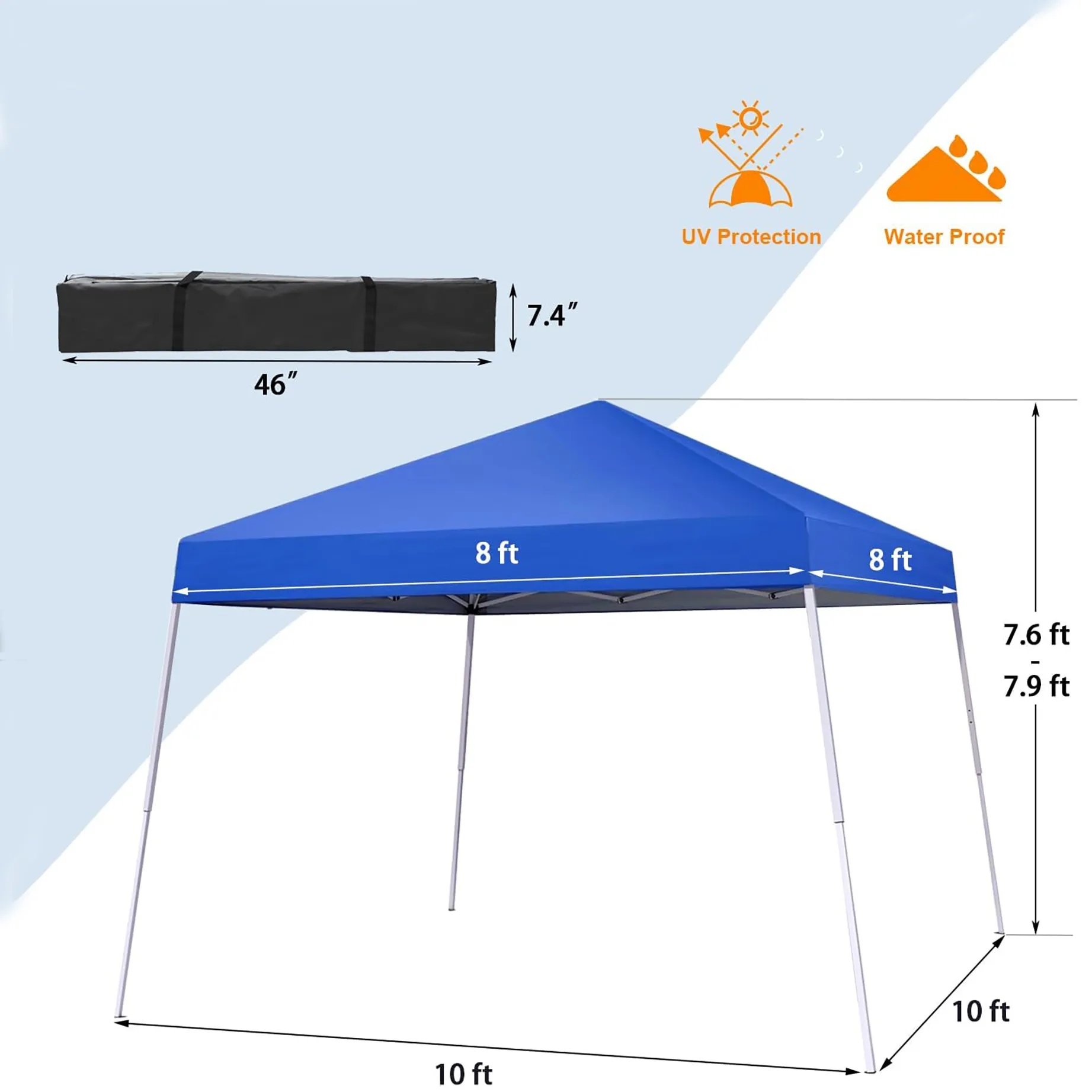 8 x 8 FT Pop-up Instant Tent 14