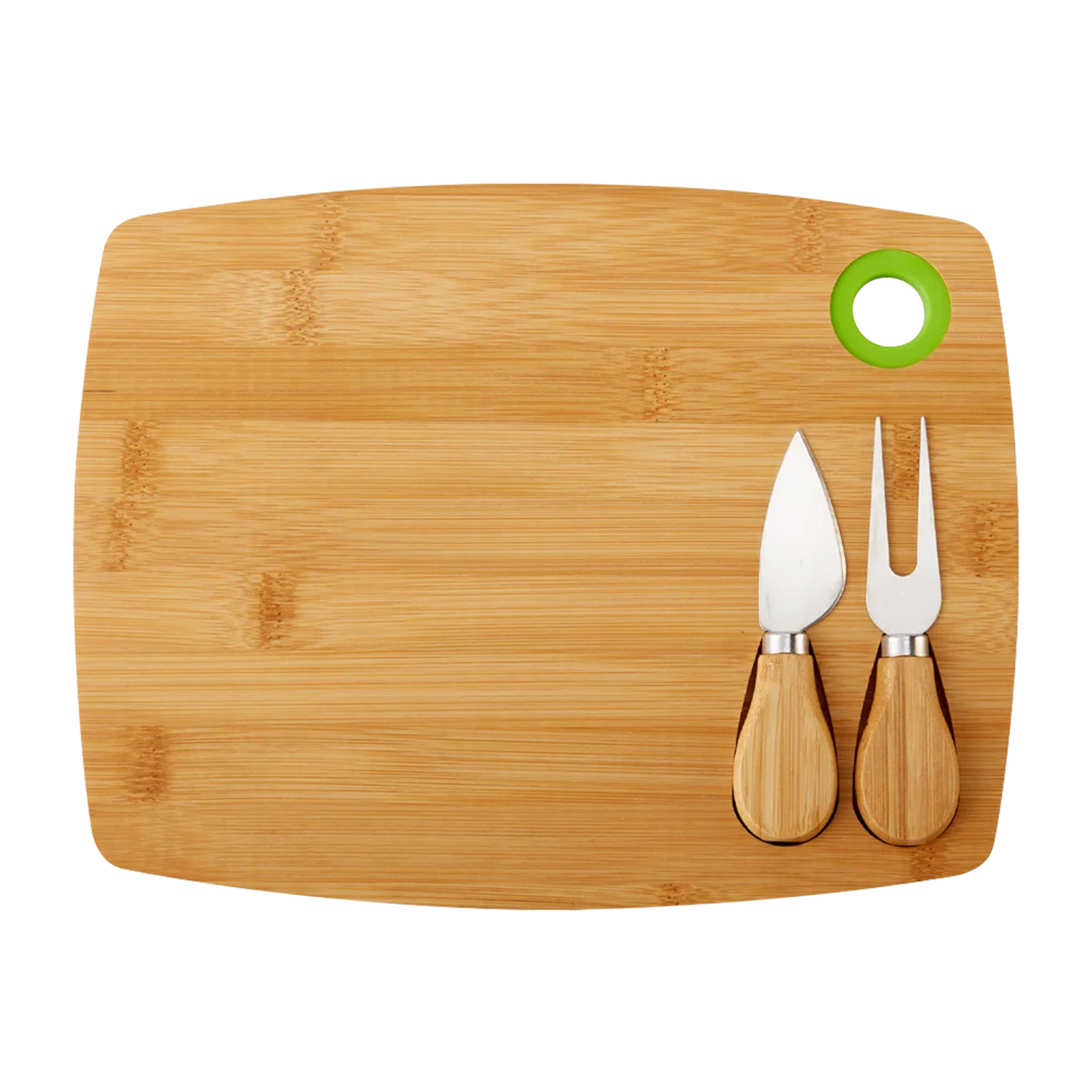 3-In-1 Bamboo Cheese Cutting Board Set (10'' x 7.7'') 3