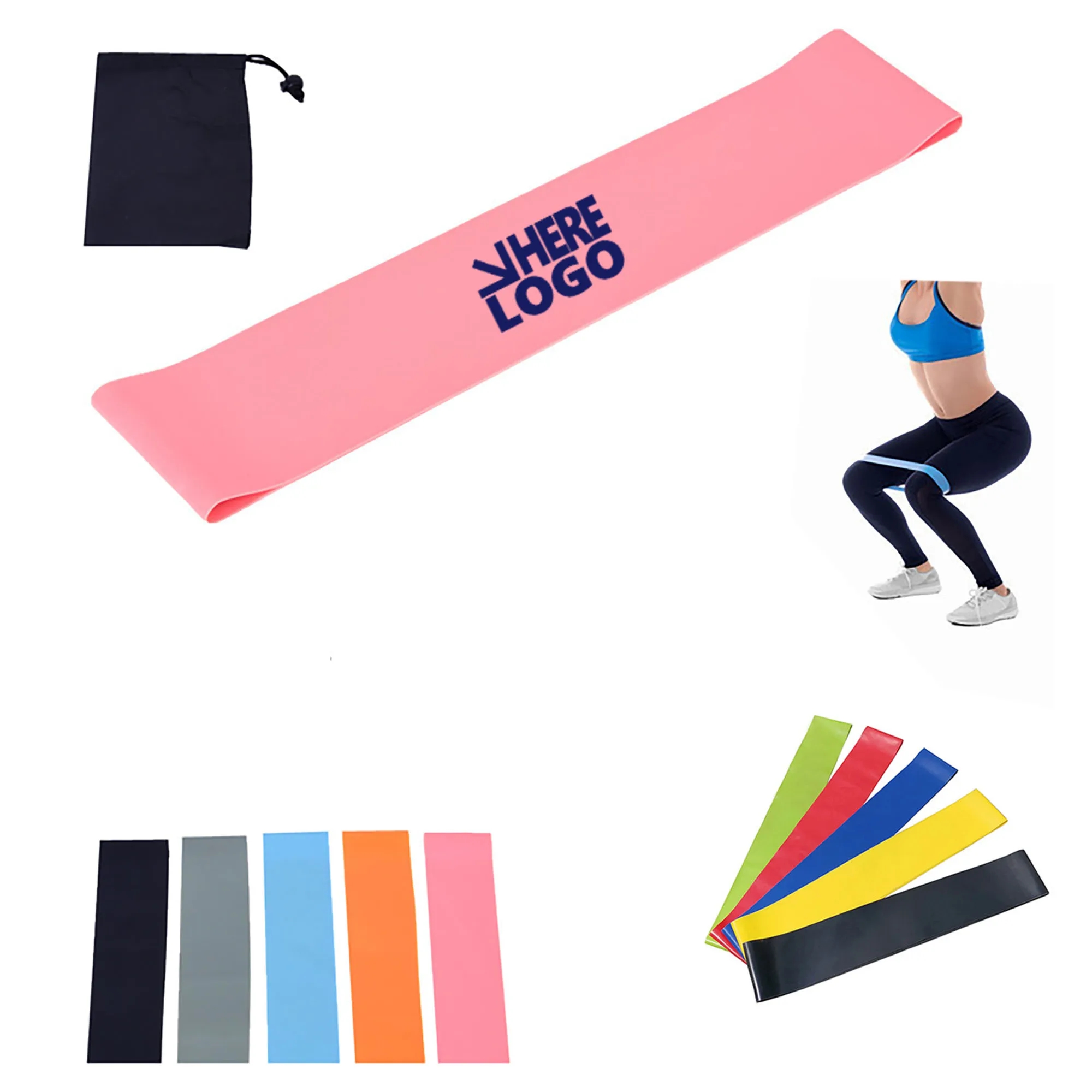 Moq 50 Pcs Elastic Workout Bands Made from Natural Latex 7