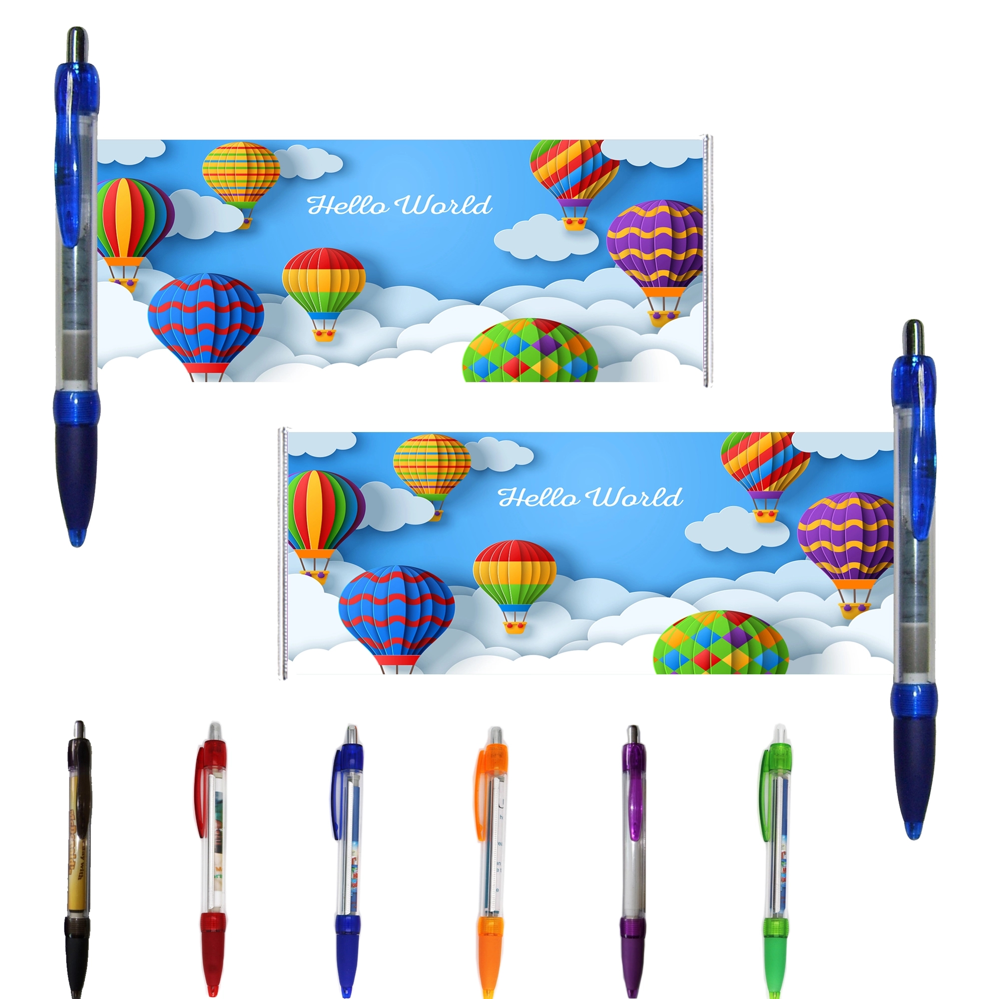 2 Sided Full Color Custom Banner Ballpoint Pen