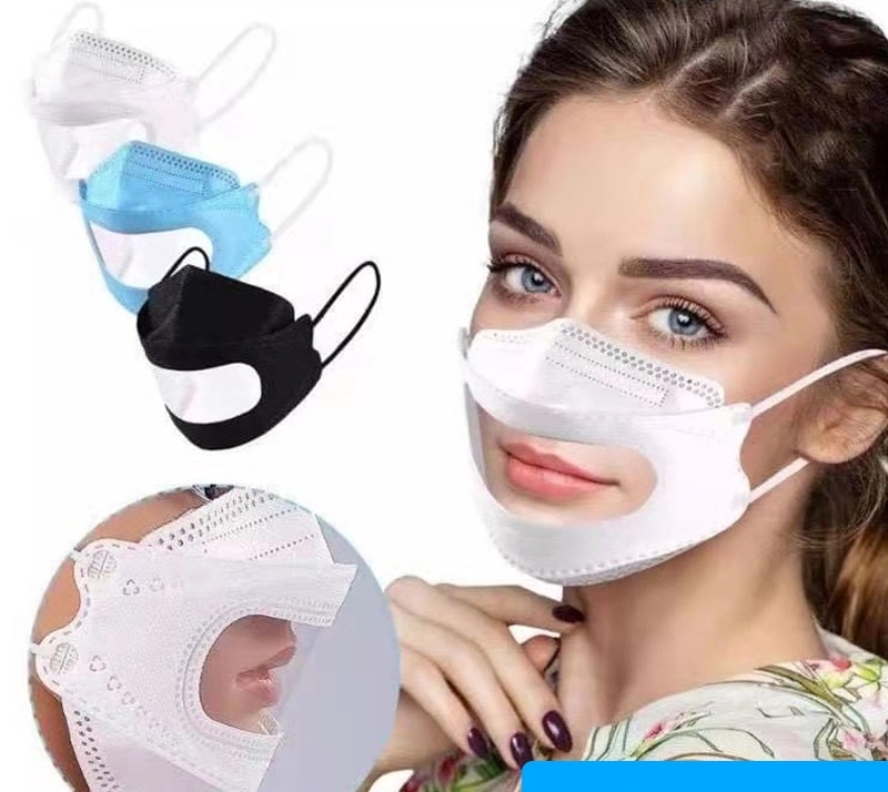 Disposable Non-woven Transparent PVC Curtain KF94 Mask