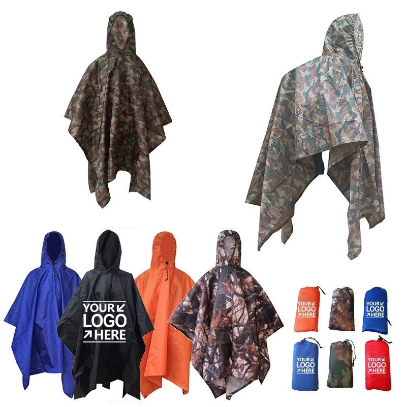 Waterproof Rain Poncho for Hiking and Pack Protection